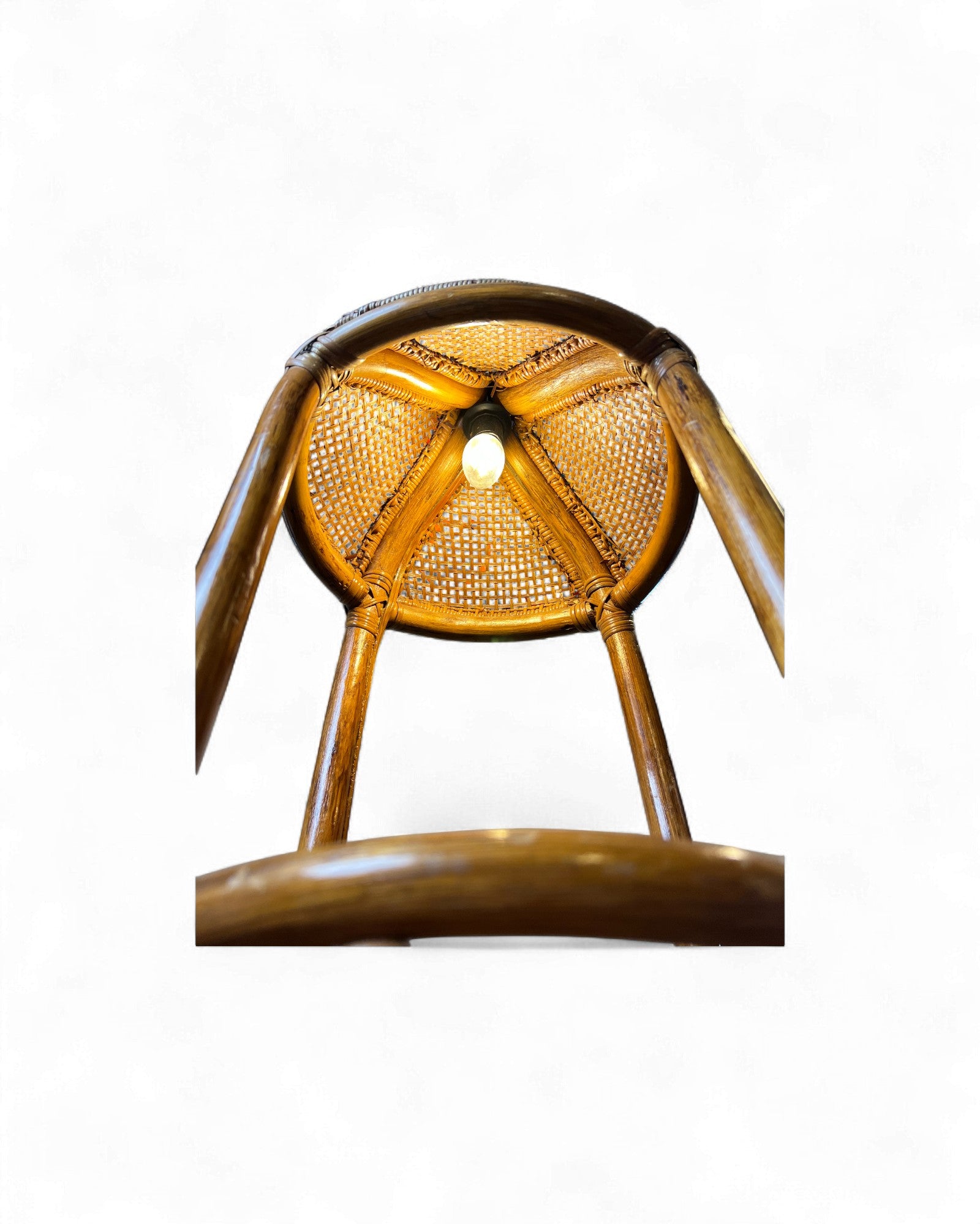 Koizumi Rattan Pedestal Standing Lamp Surround Living