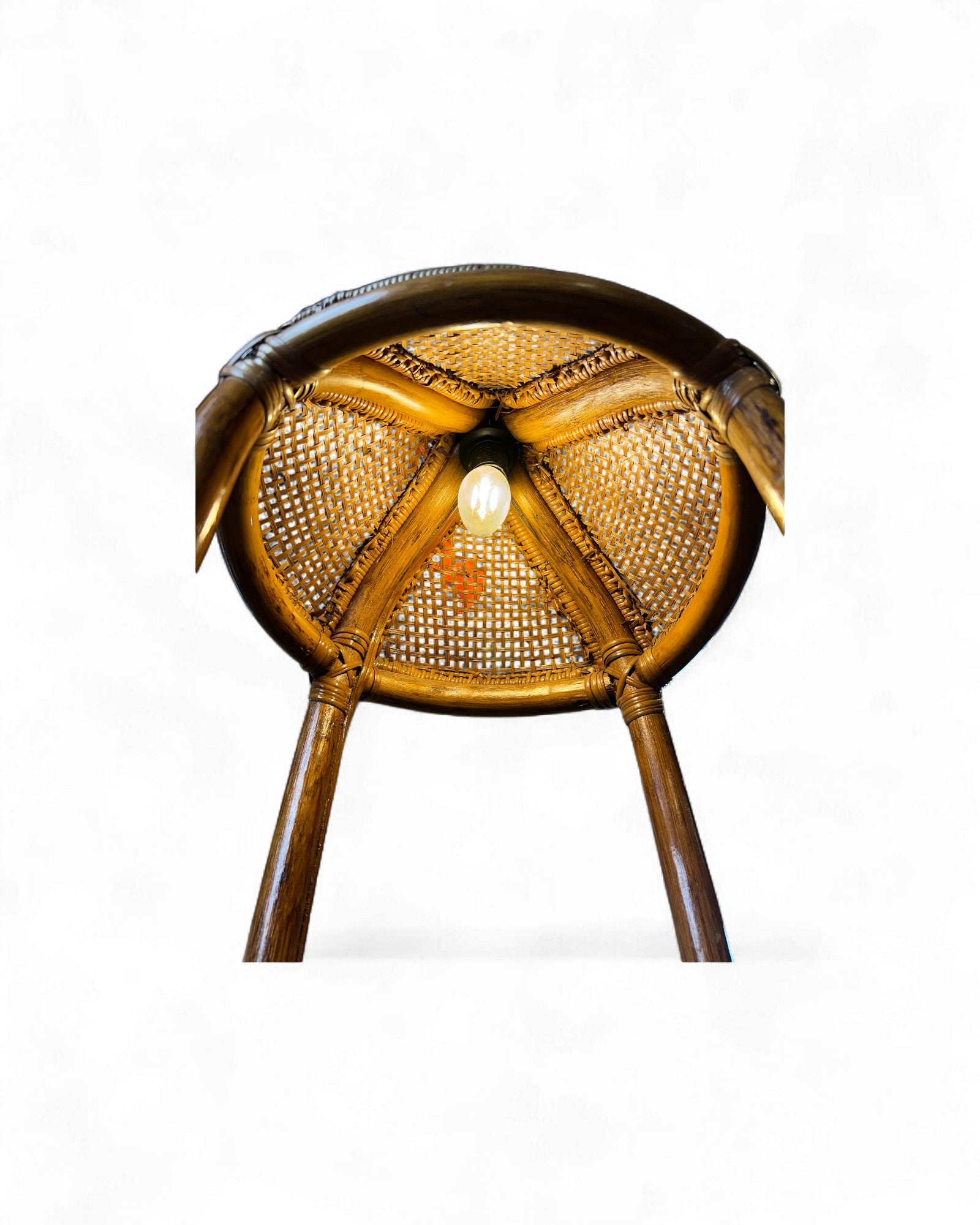 Koizumi Rattan Pedestal Standing Lamp Surround Living
