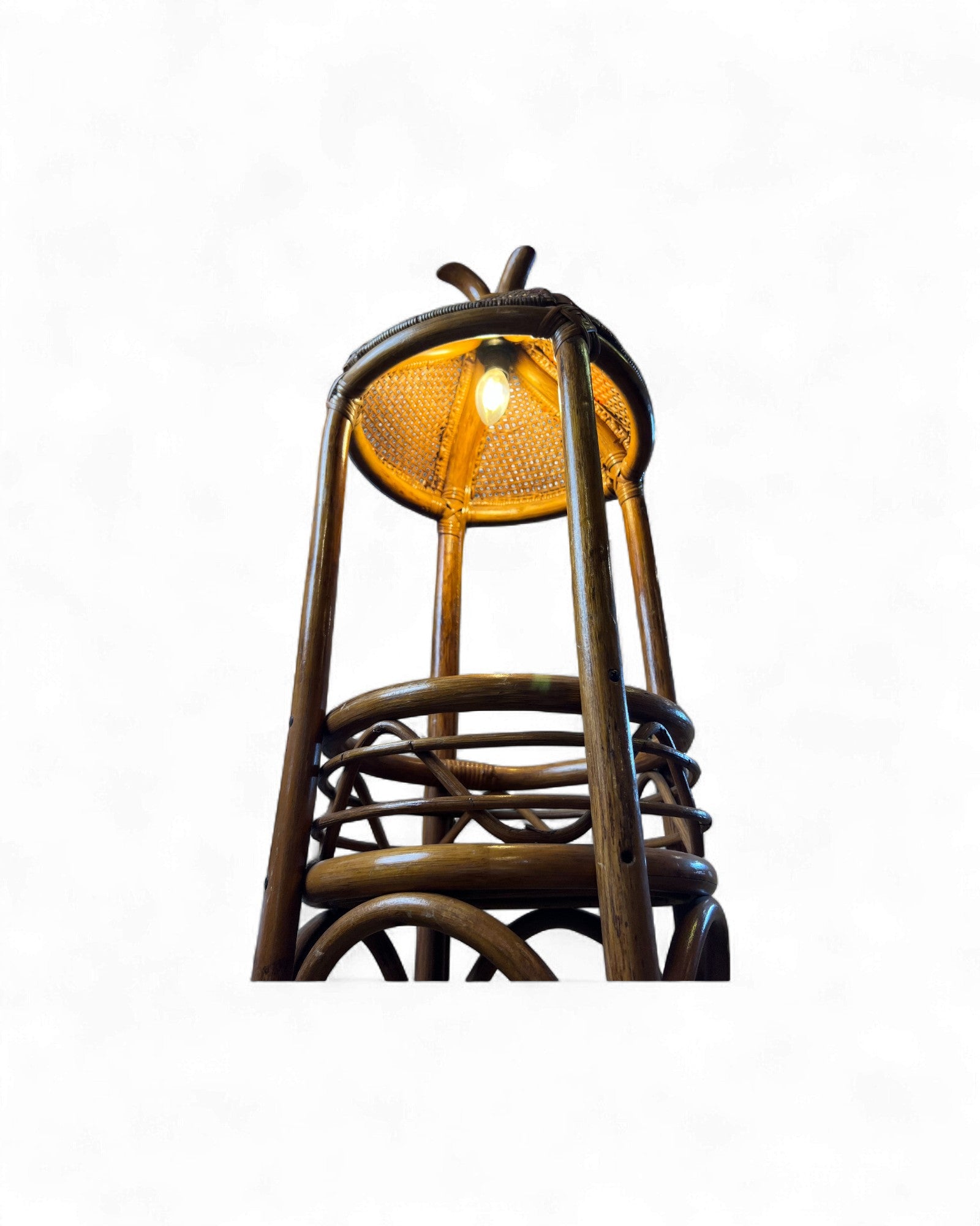 Koizumi Rattan Pedestal Standing Lamp Surround Living