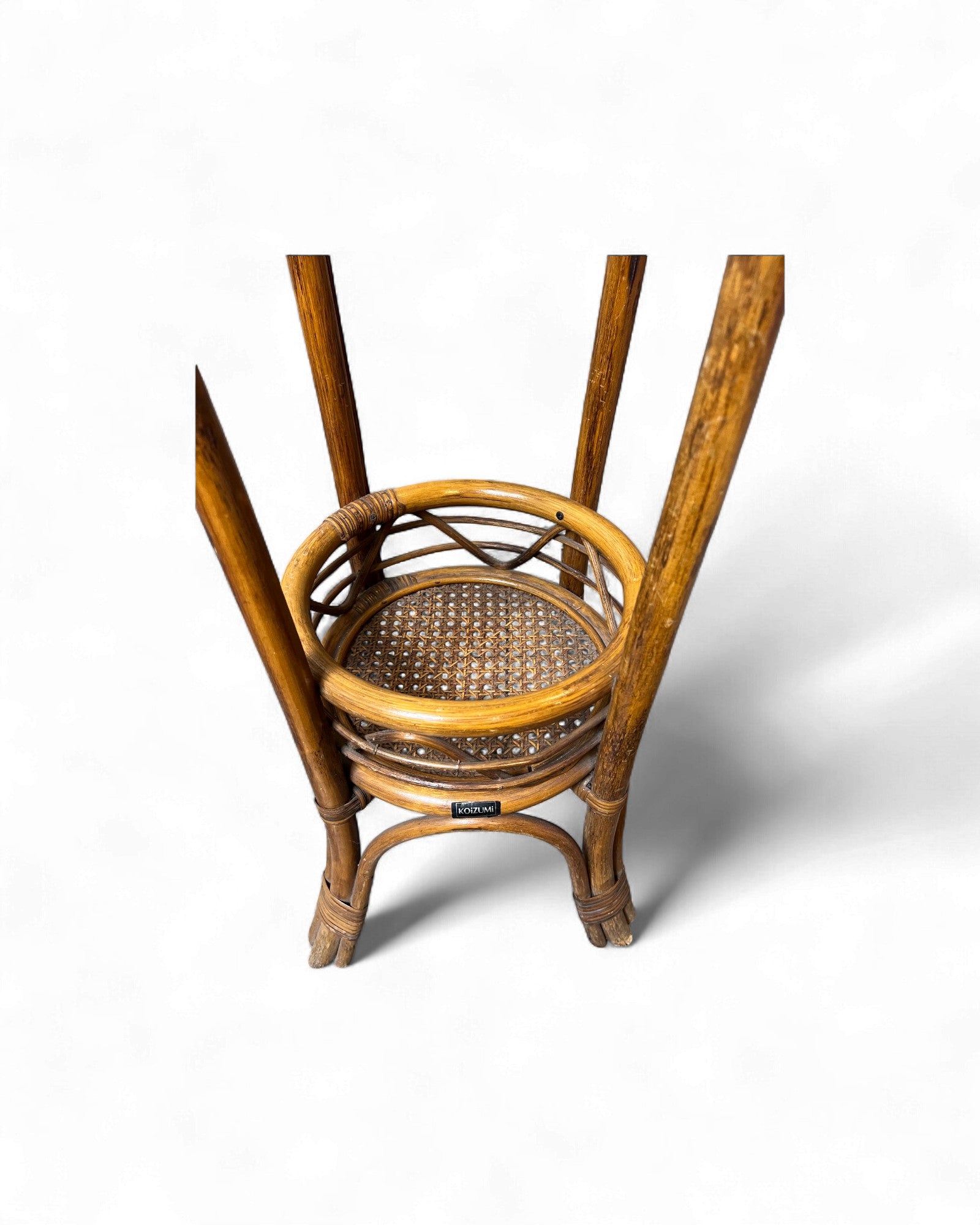 Koizumi Rattan Pedestal Standing Lamp Surround Living