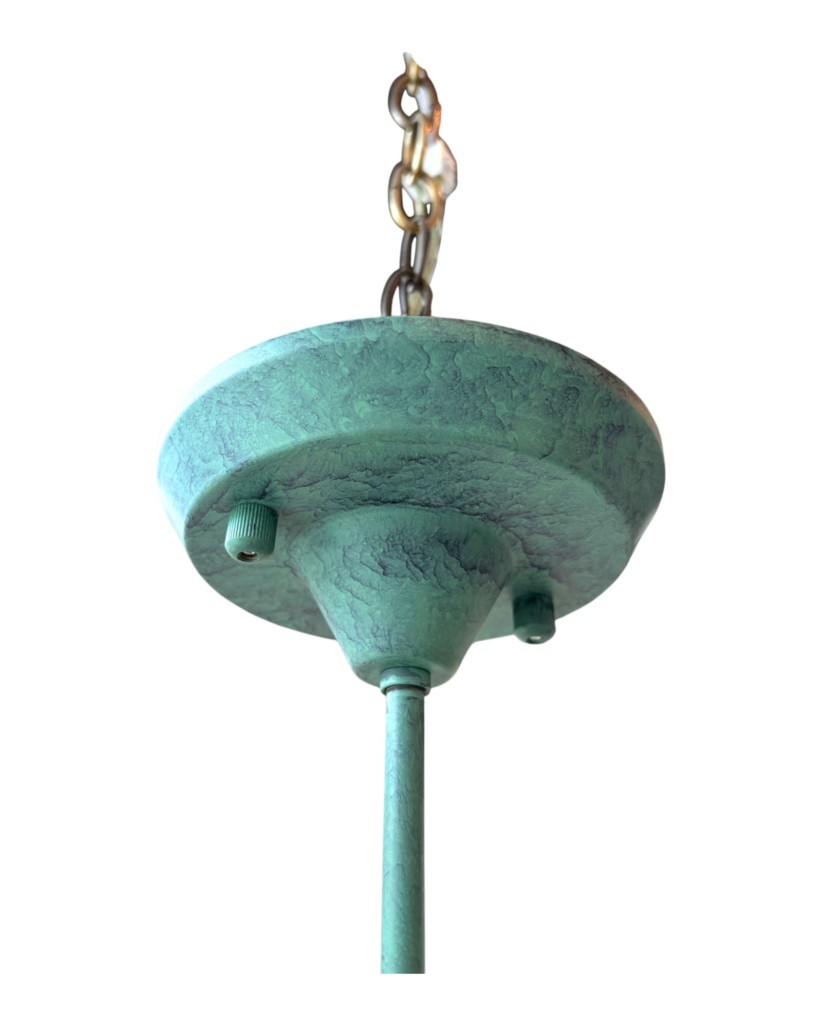 Patina Green Brass With Cascading Pink Crystal Teardrop Prisms Chandelier - Surround Living - 4