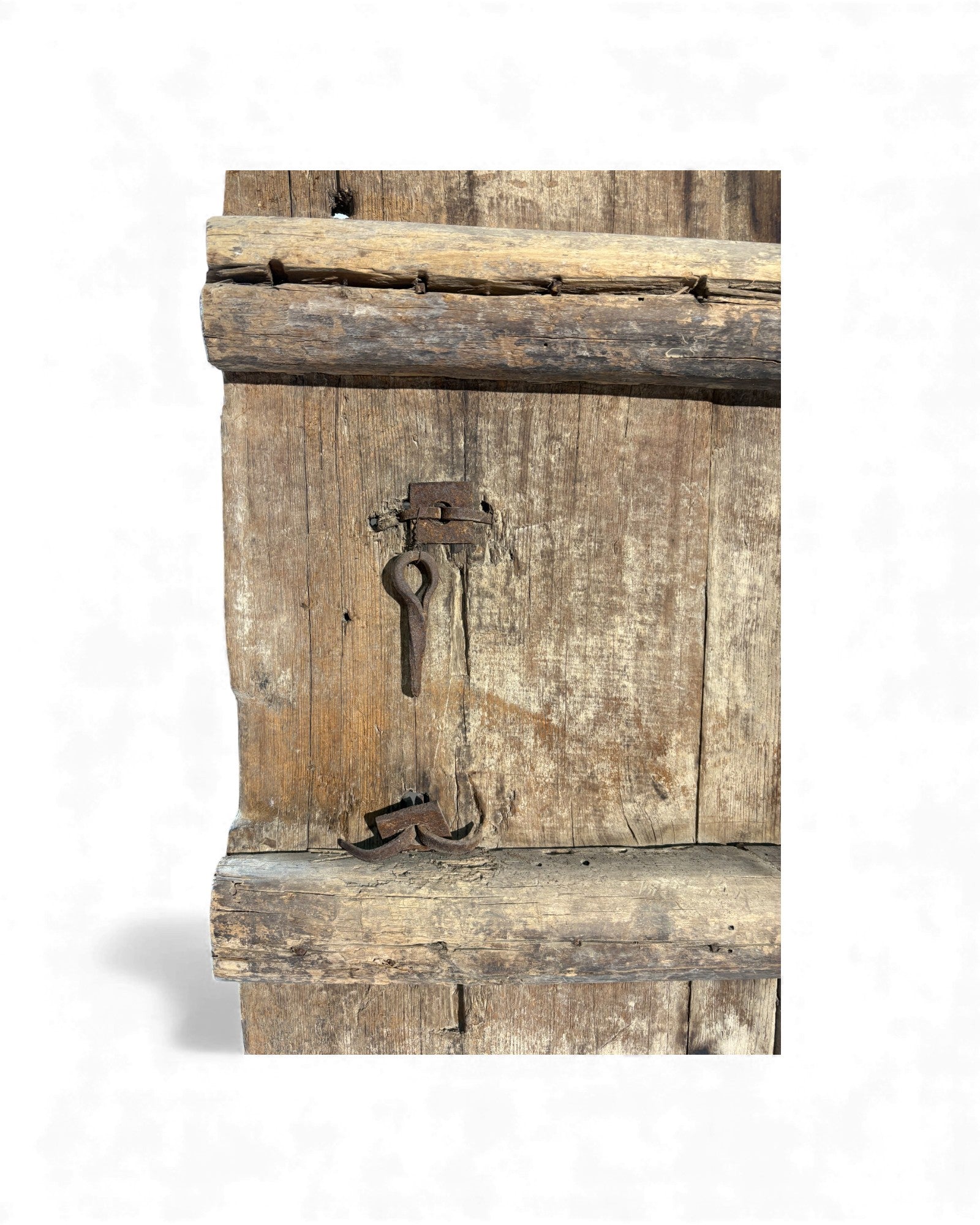 Antique Chinese Elm Door with Iron Studwork - Surround Living - 17