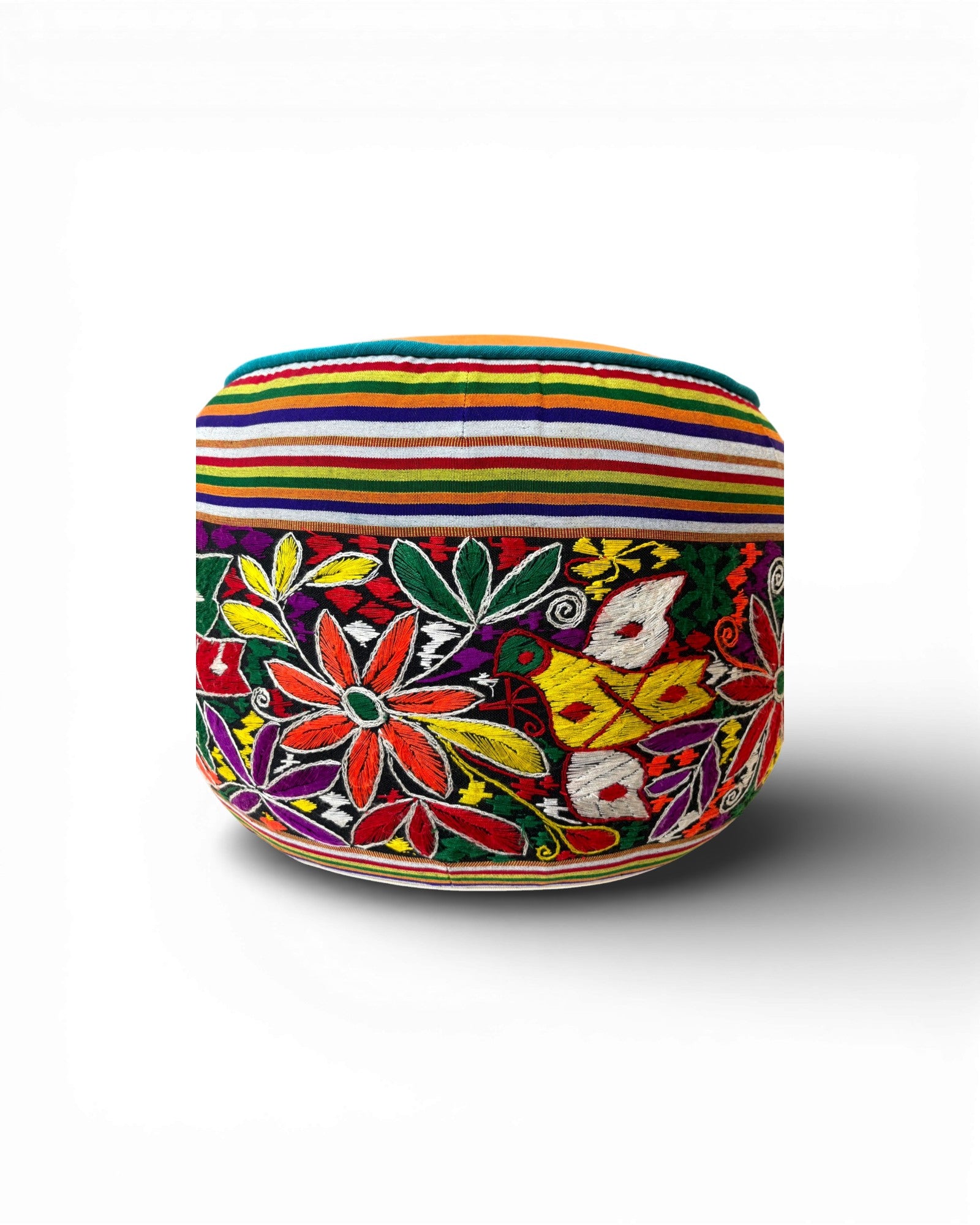 Patchwork Textile Floor Pouf - Surround Living - 6