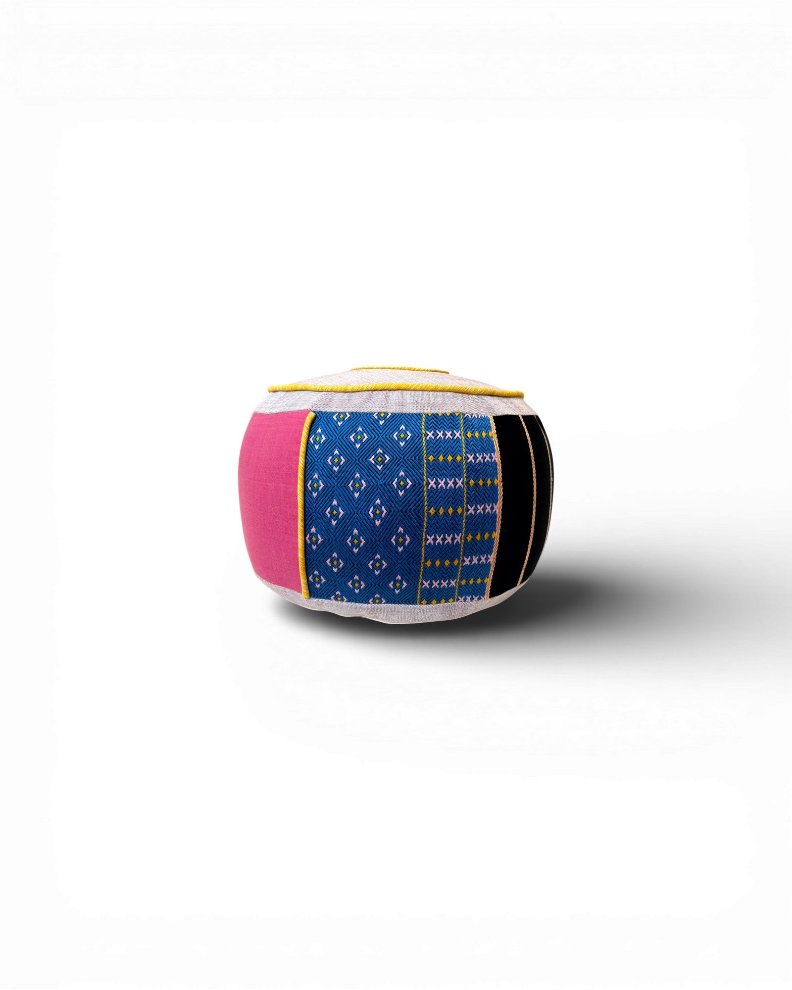 Embroidered Textile Floor Pouf - Surround Living - 1