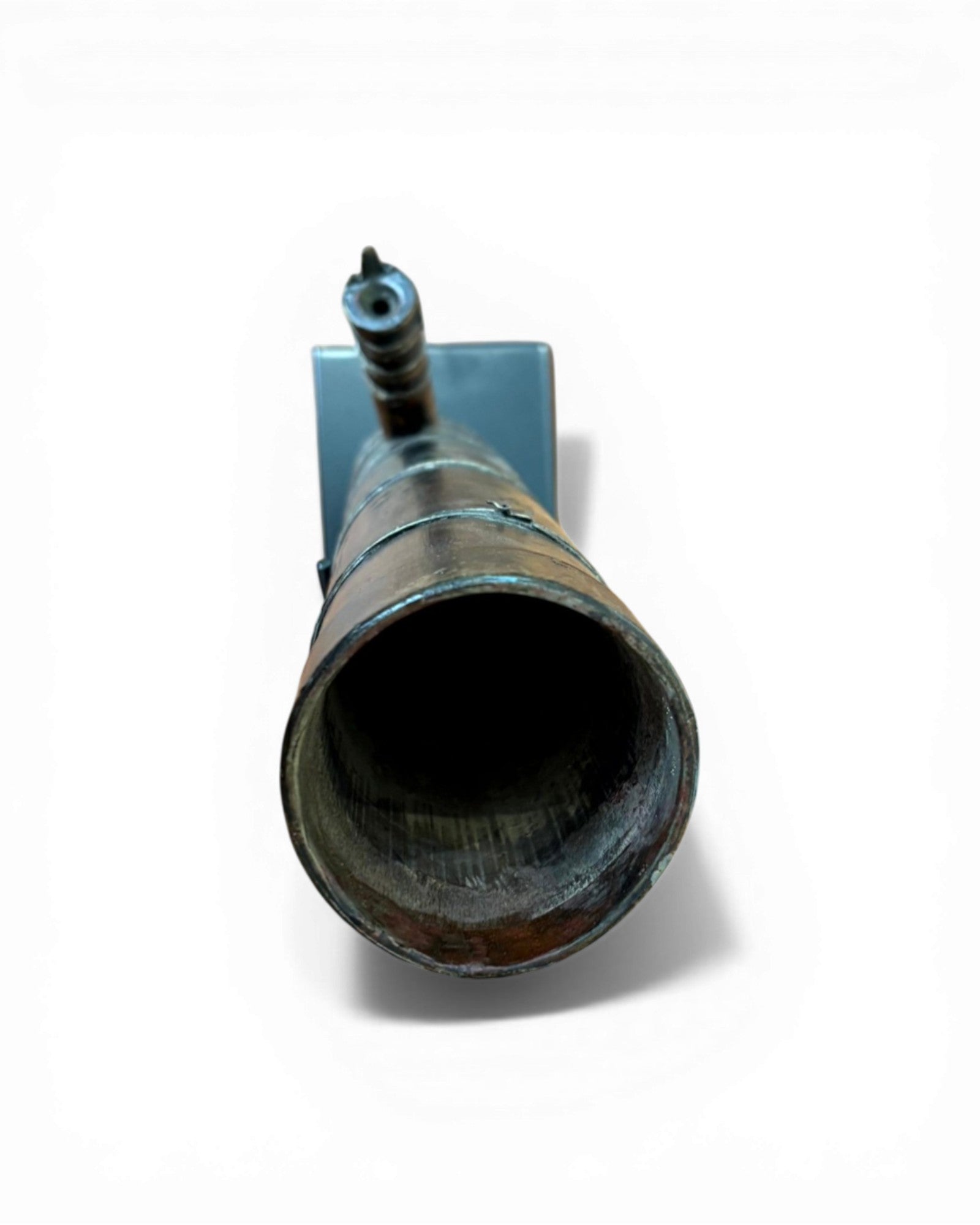 Smoked Bamboo & Dark Patina Opium Pipe Sculpture (Mounted) - Surround Living - 12
