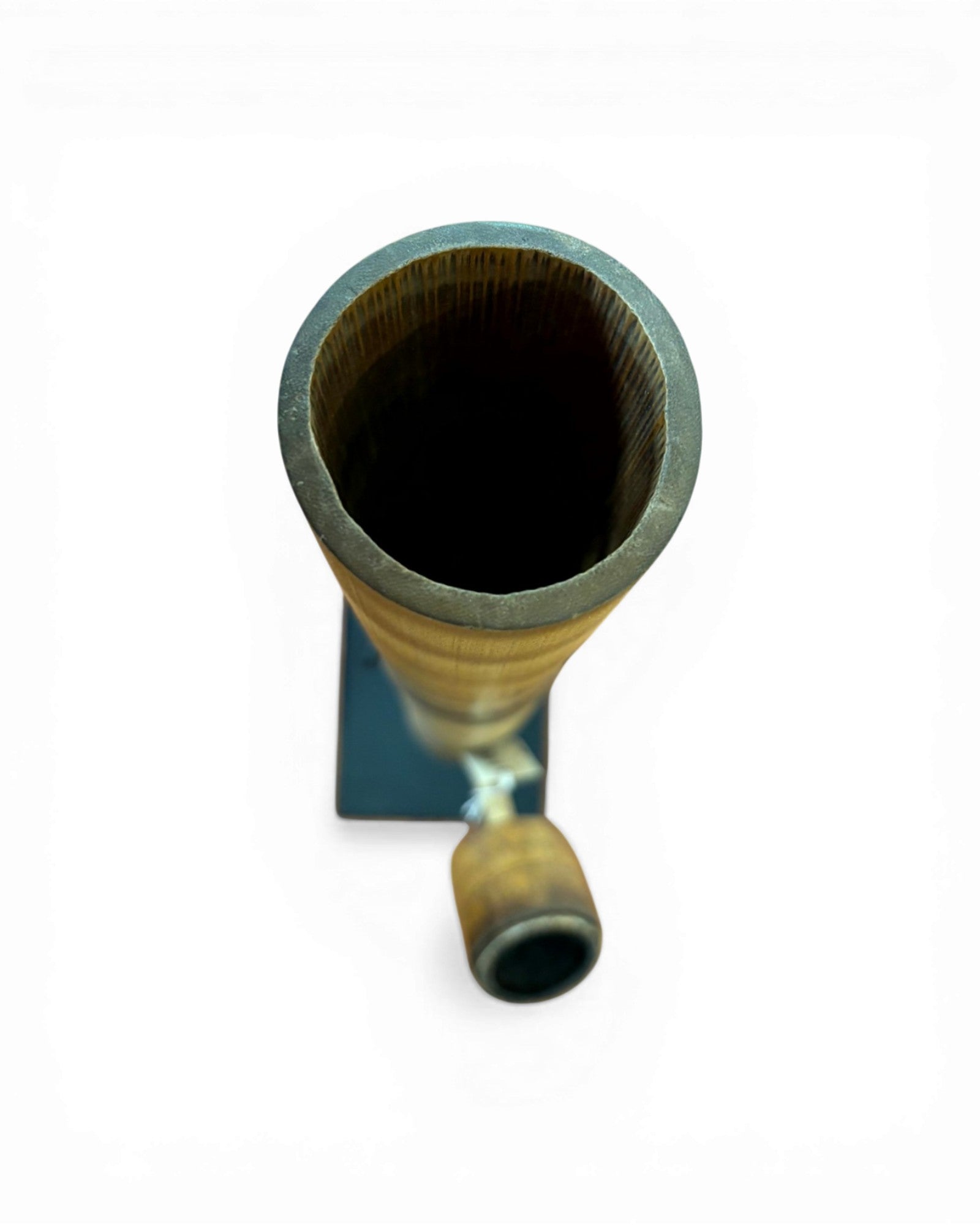 Honey - Toned Bamboo Opium Pipe with Carved Bowl (Mounted) - Surround Living - 12