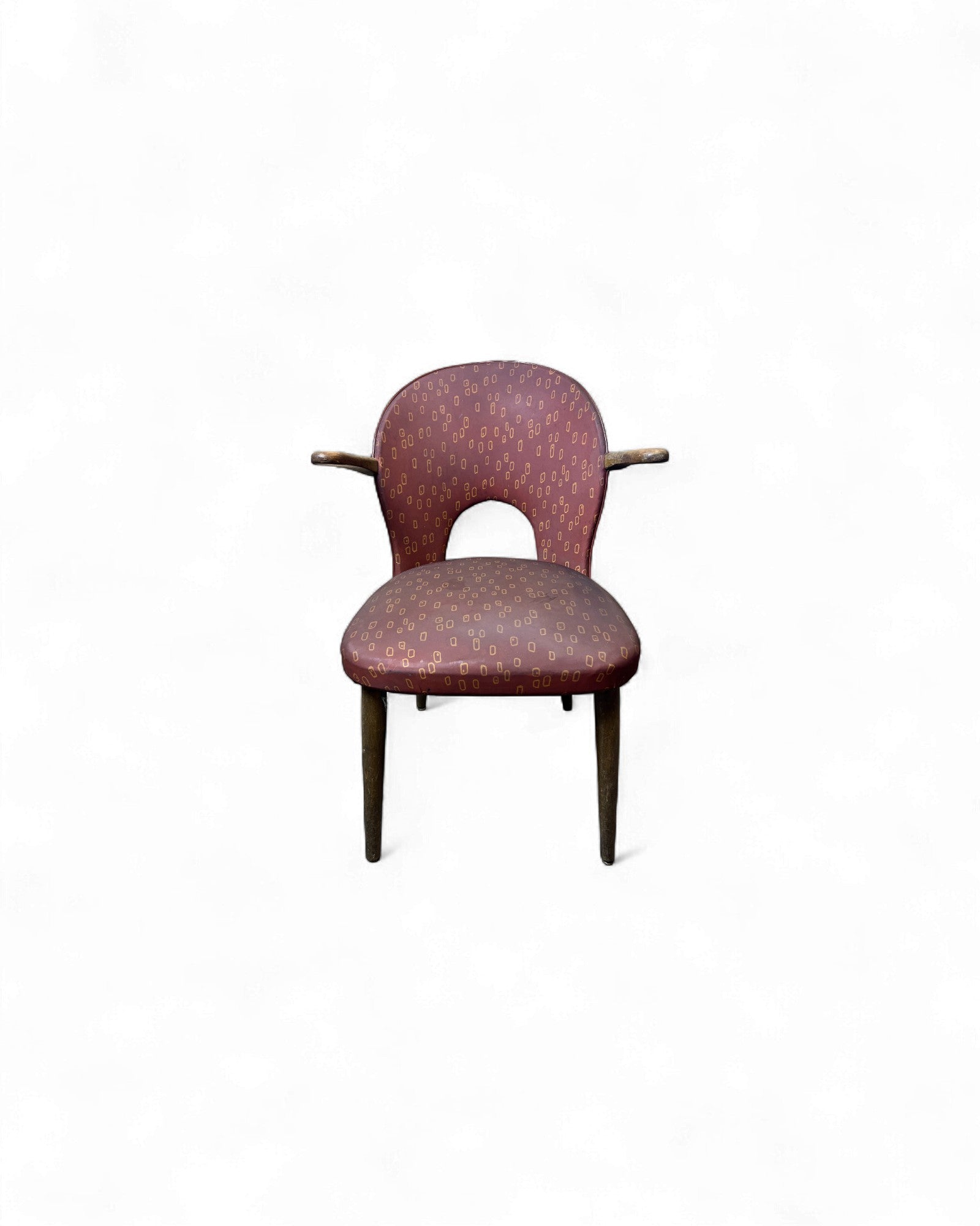 True Vintage Vinyl Cushion Maroon Retro Armchair Surround Living