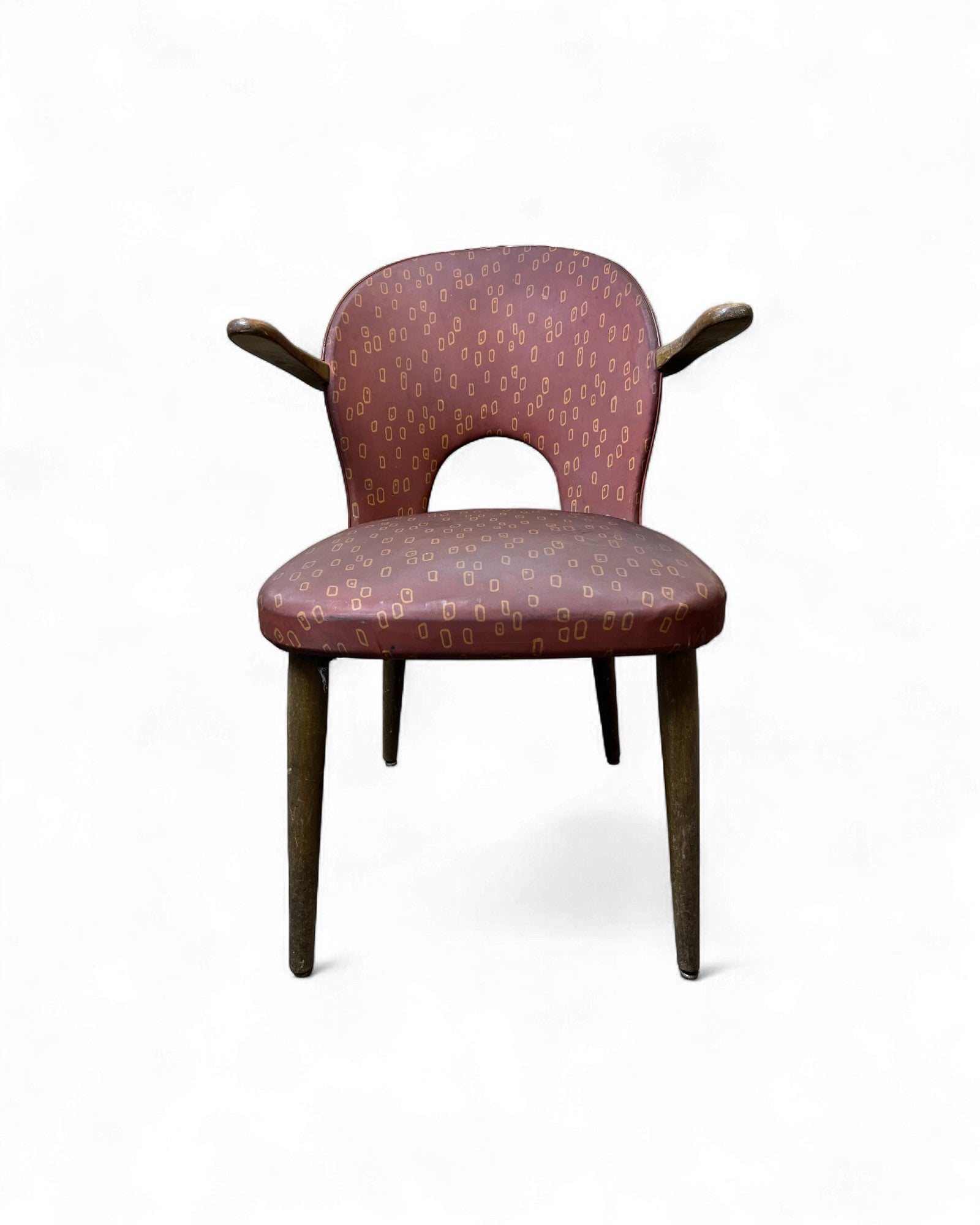 True Vintage Vinyl Cushion Maroon Retro Armchair Surround Living