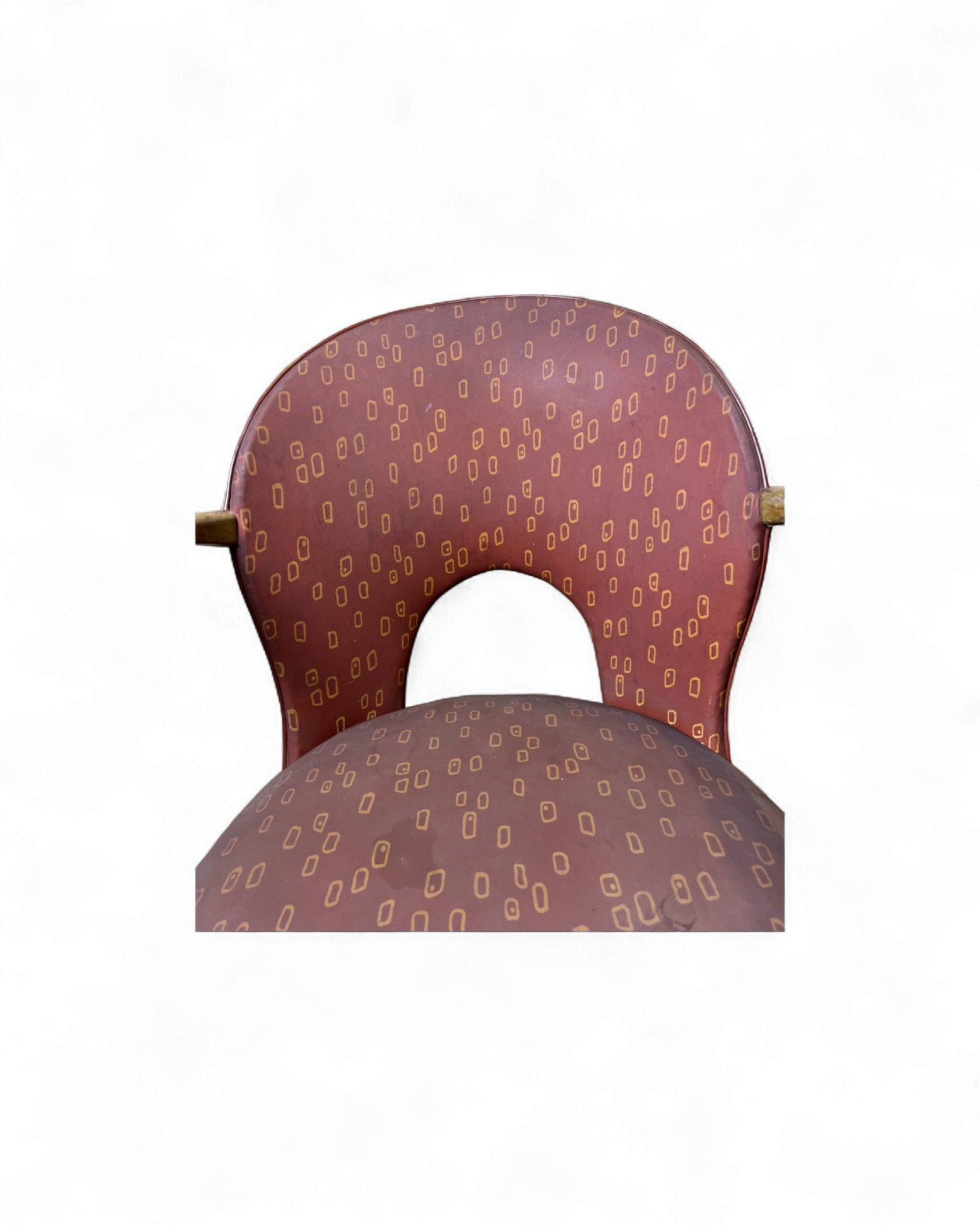 True Vintage Vinyl Cushion Maroon Retro Armchair Surround Living