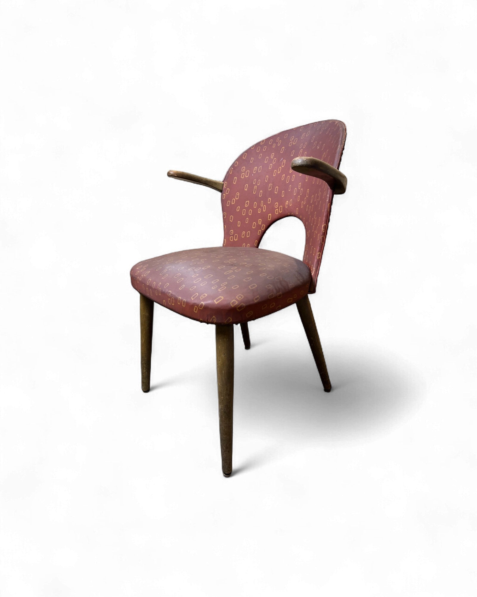 True Vintage Vinyl Cushion Maroon Retro Armchair Surround Living