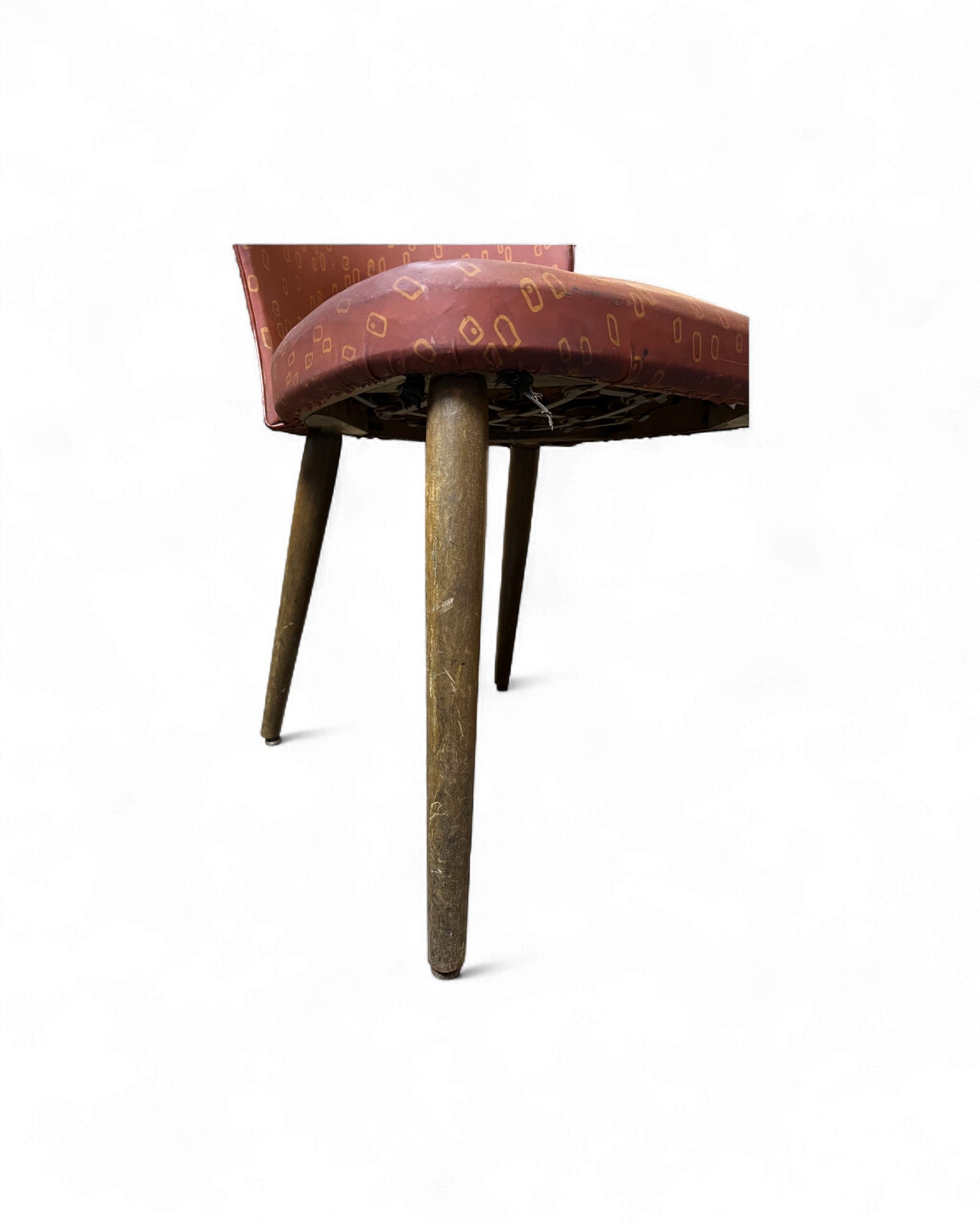 True Vintage Vinyl Cushion Maroon Retro Armchair Surround Living