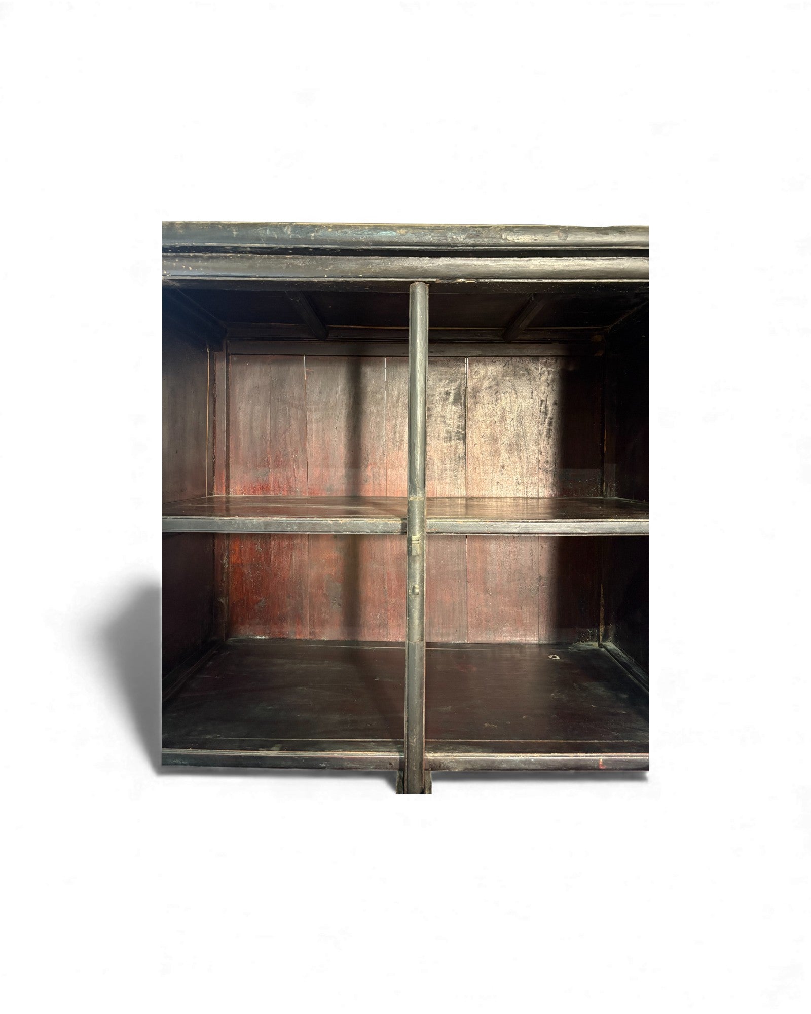Smoked Black Lacquer Elm Cabinet with Aged Patina - Surround Living - 28