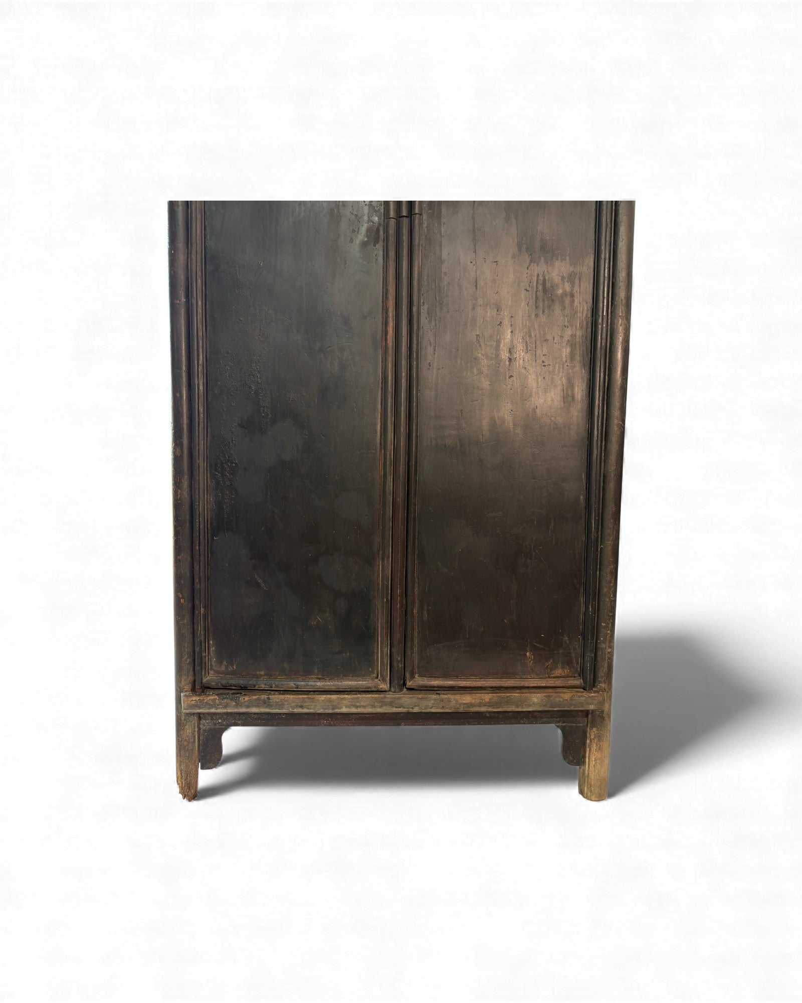 Smoked Black Lacquer Elm Cabinet with Aged Patina - Surround Living - 25