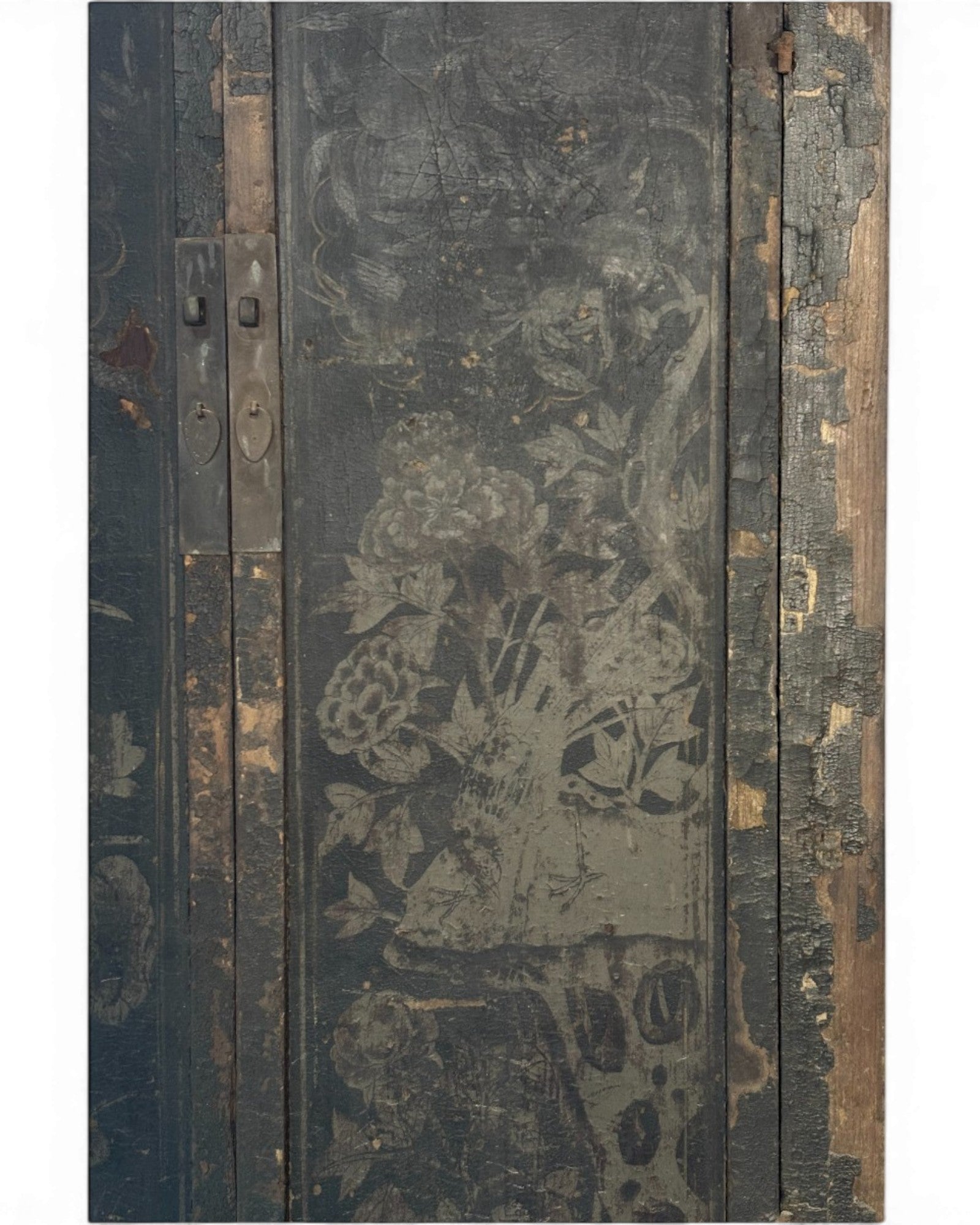 Black Lacquer Floral Cabinet - Surround Living - 15
