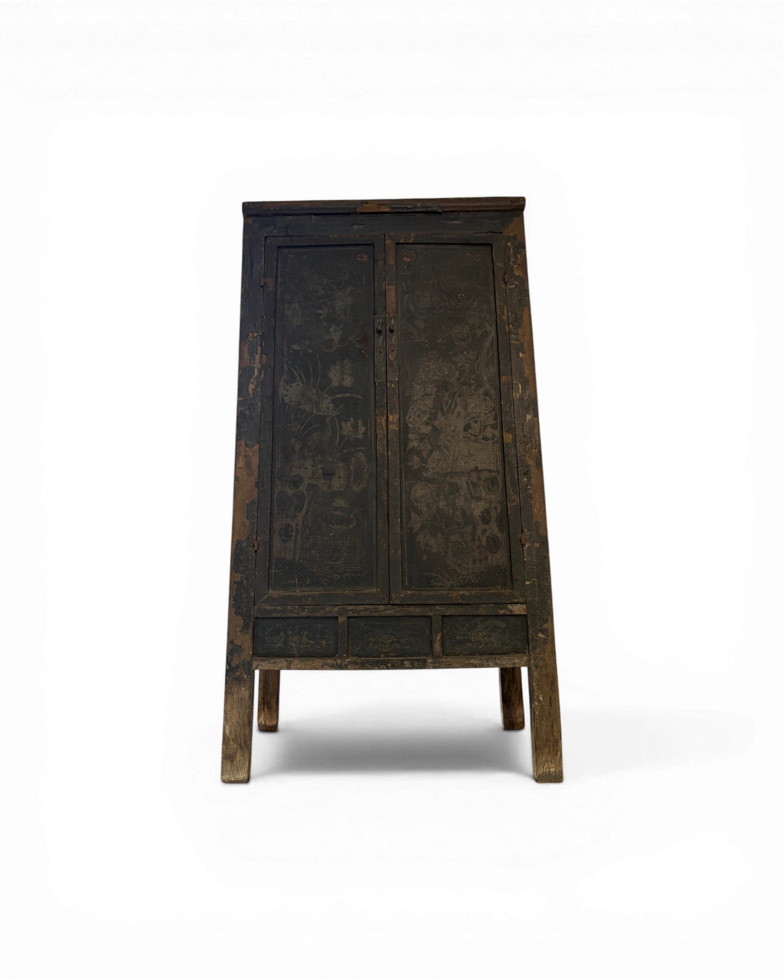 Black Lacquer Floral Cabinet - Surround Living - 14