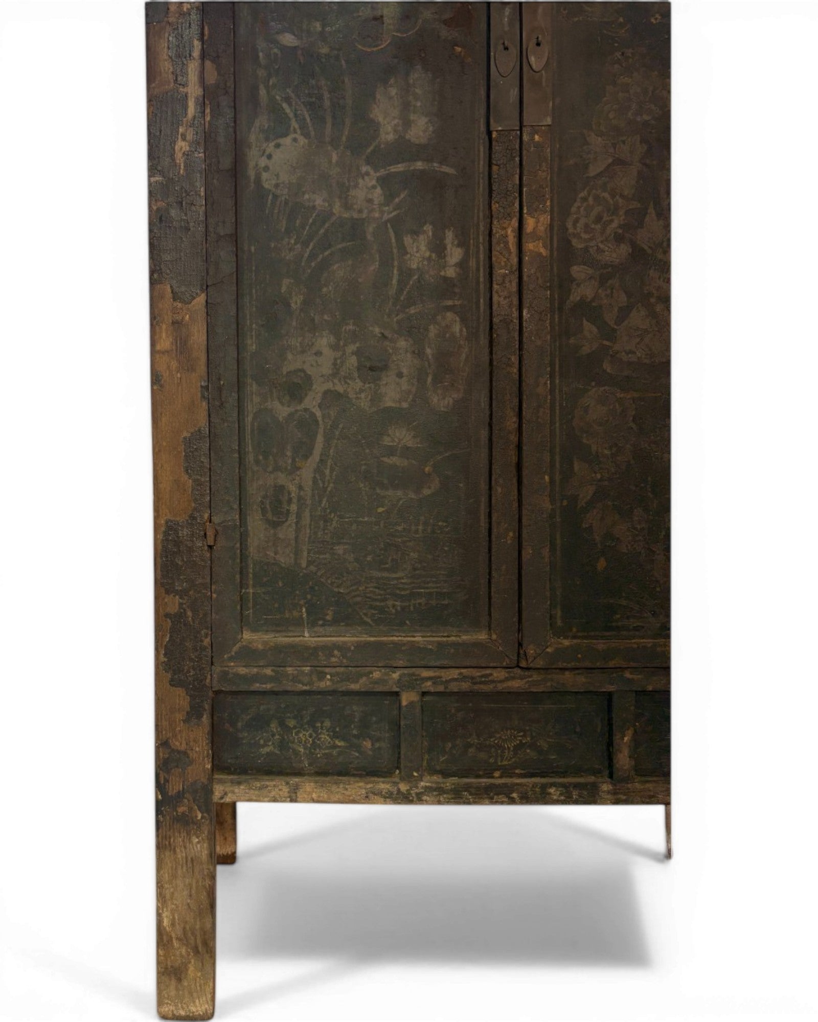 Black Lacquer Floral Cabinet - Surround Living - 25
