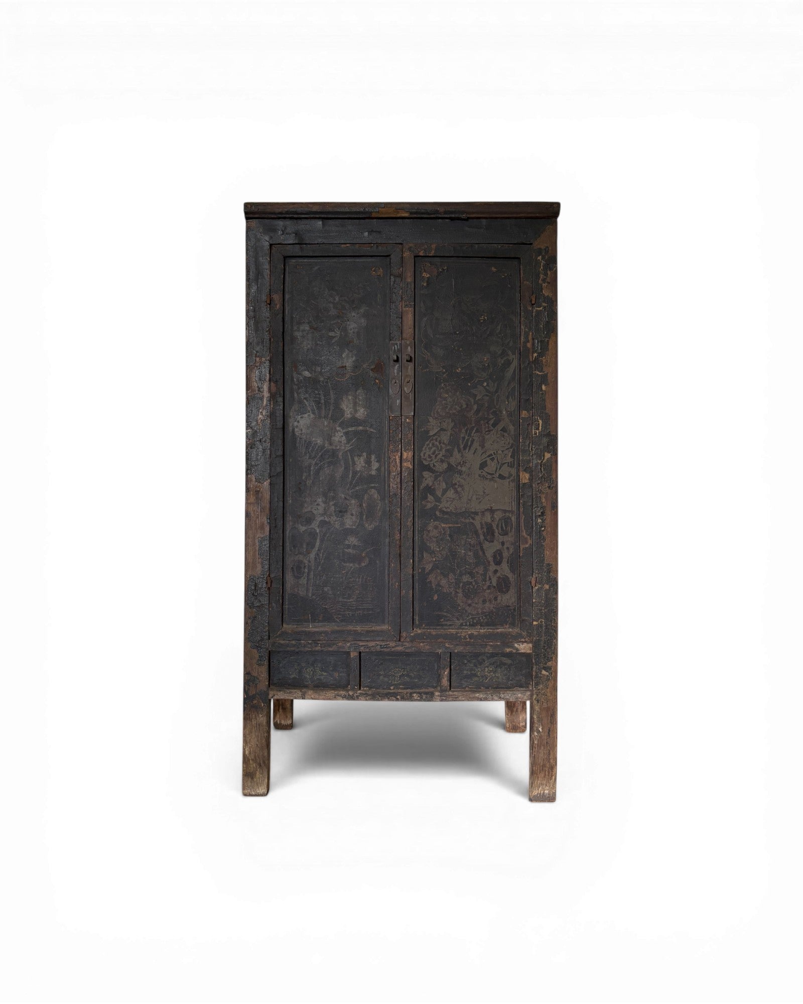 Black Lacquer Floral Cabinet - Surround Living - 27