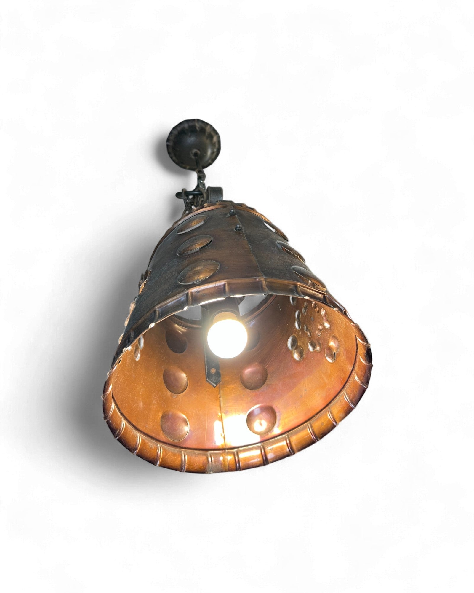 Handcrafted Pendant Light with Jade Frog Accent Surround Living