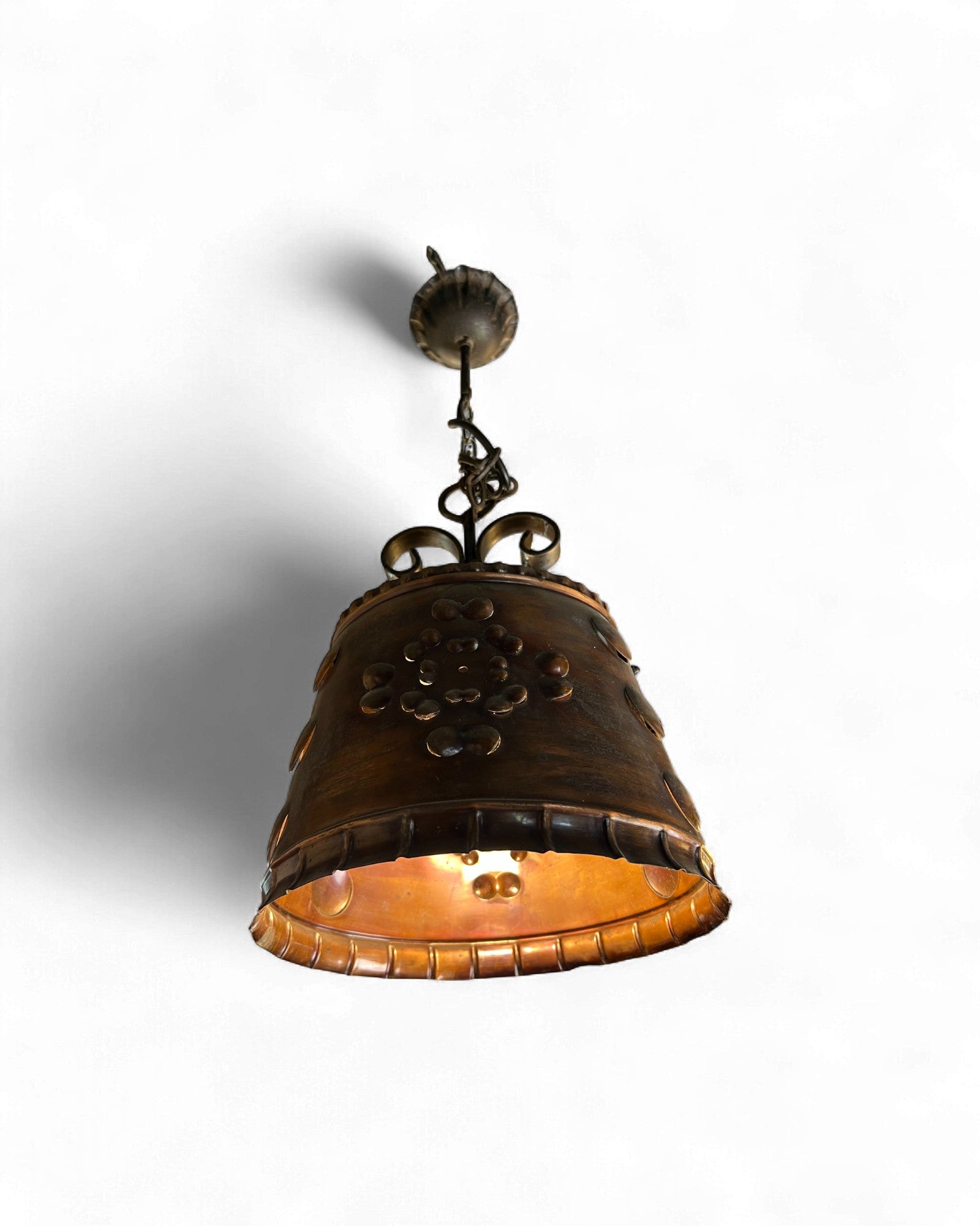 Handcrafted Pendant Light with Jade Frog Accent Surround Living