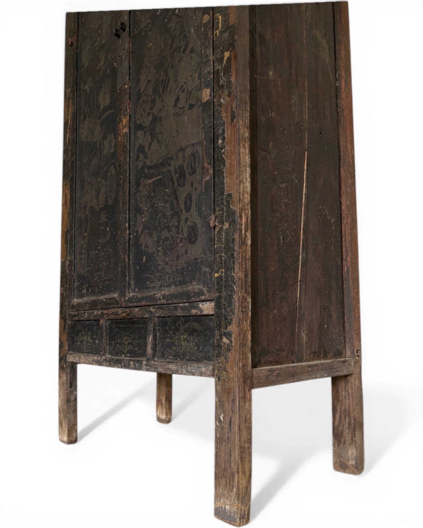 Black Lacquer Floral Cabinet - Surround Living - 72