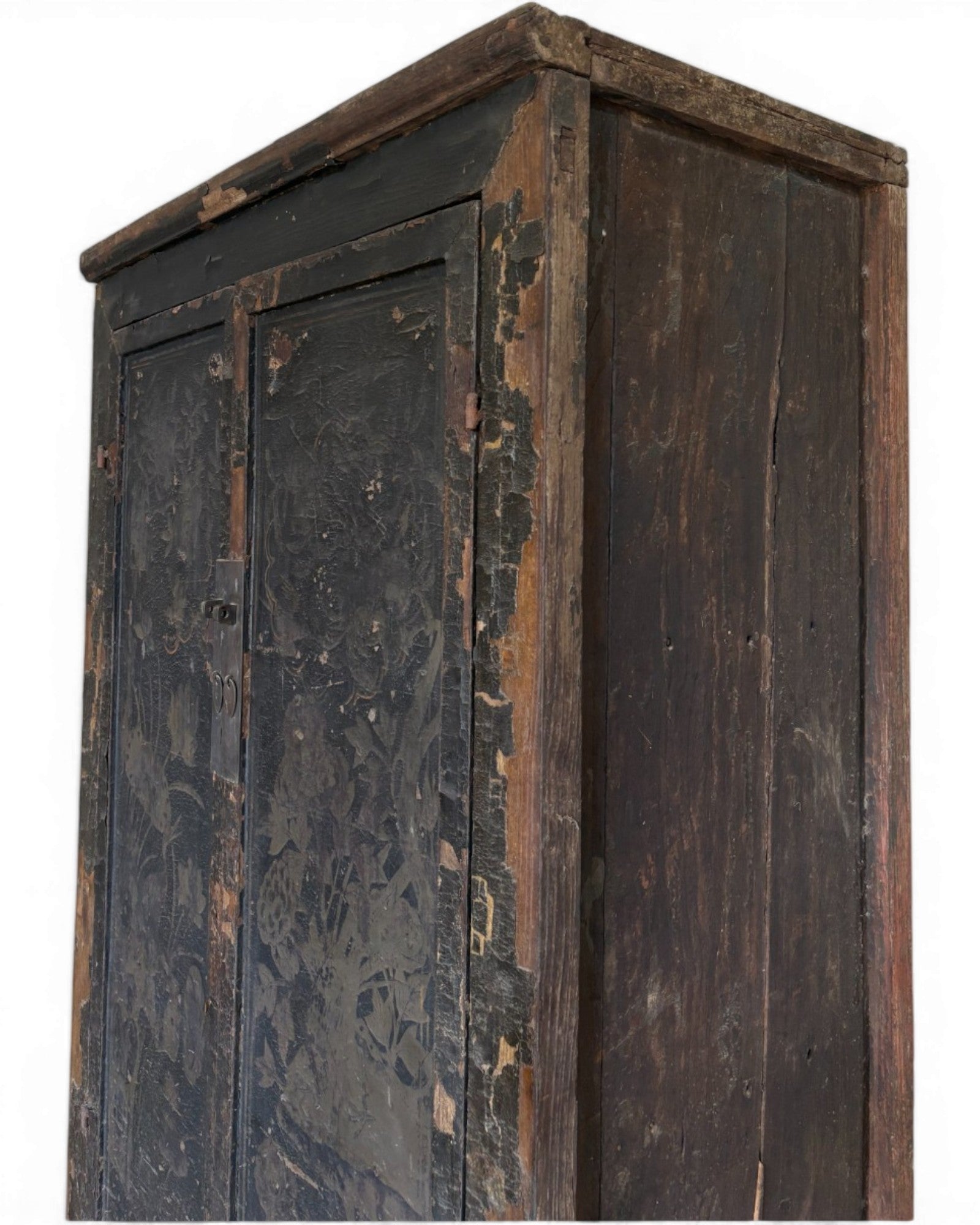 Black Lacquer Floral Cabinet - Surround Living - 73