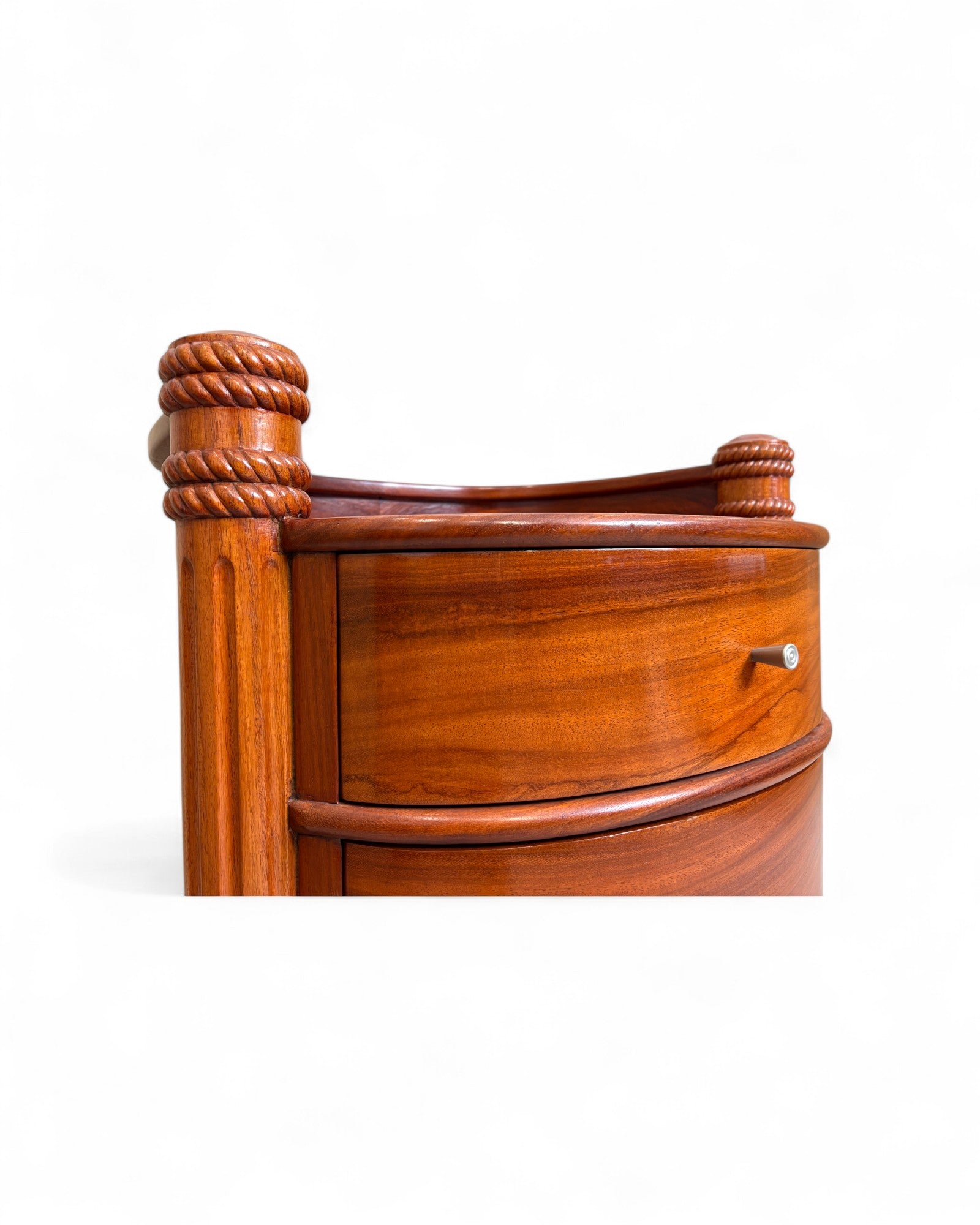 Rosewood Inlay Drum Side Table - Reproduction