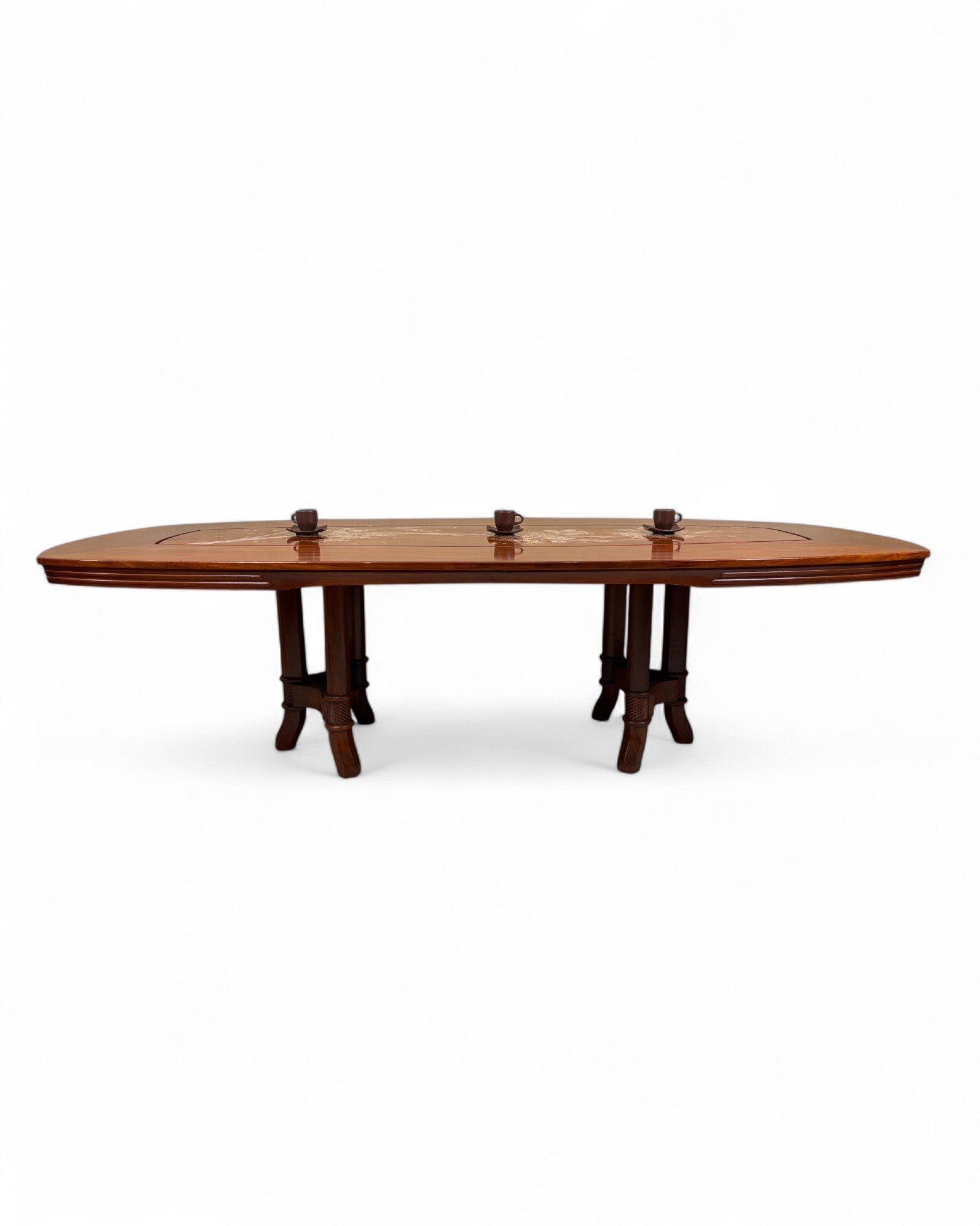 Chinese Rosewood Dining Table with Wild Pearl Inlay - Reproduction