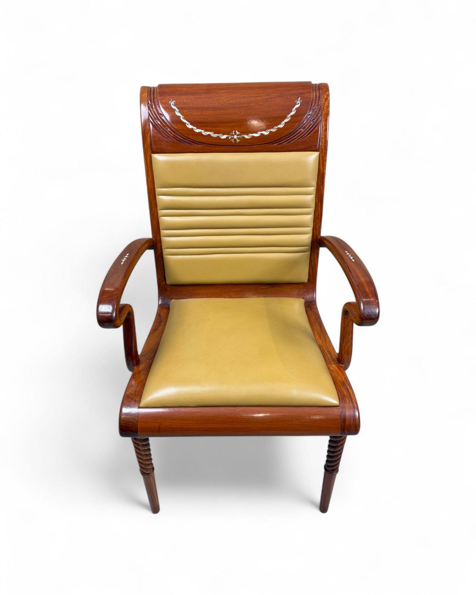 Chinese Rosewood Dining Armchair, Pearl Inlay - Reproduction