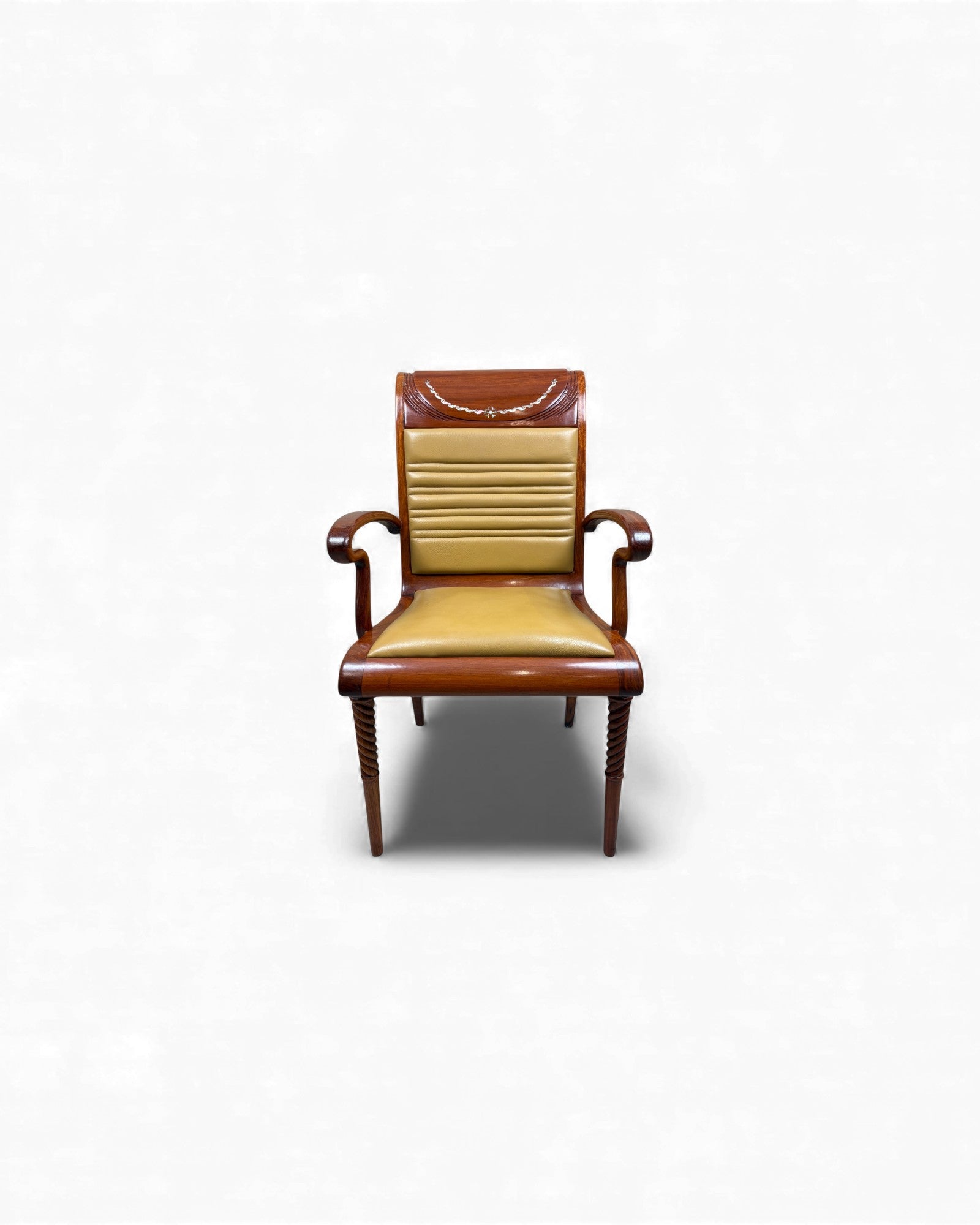 Chinese Rosewood Dining Armchair, Pearl Inlay - Reproduction