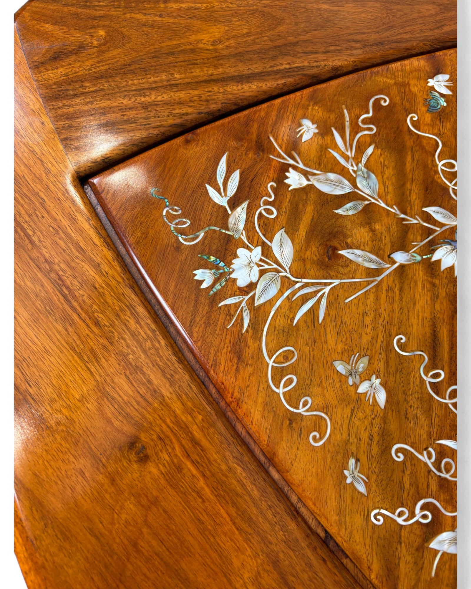 Chinese Rosewood Coffee Table with Pearl Inlay - Reproduction