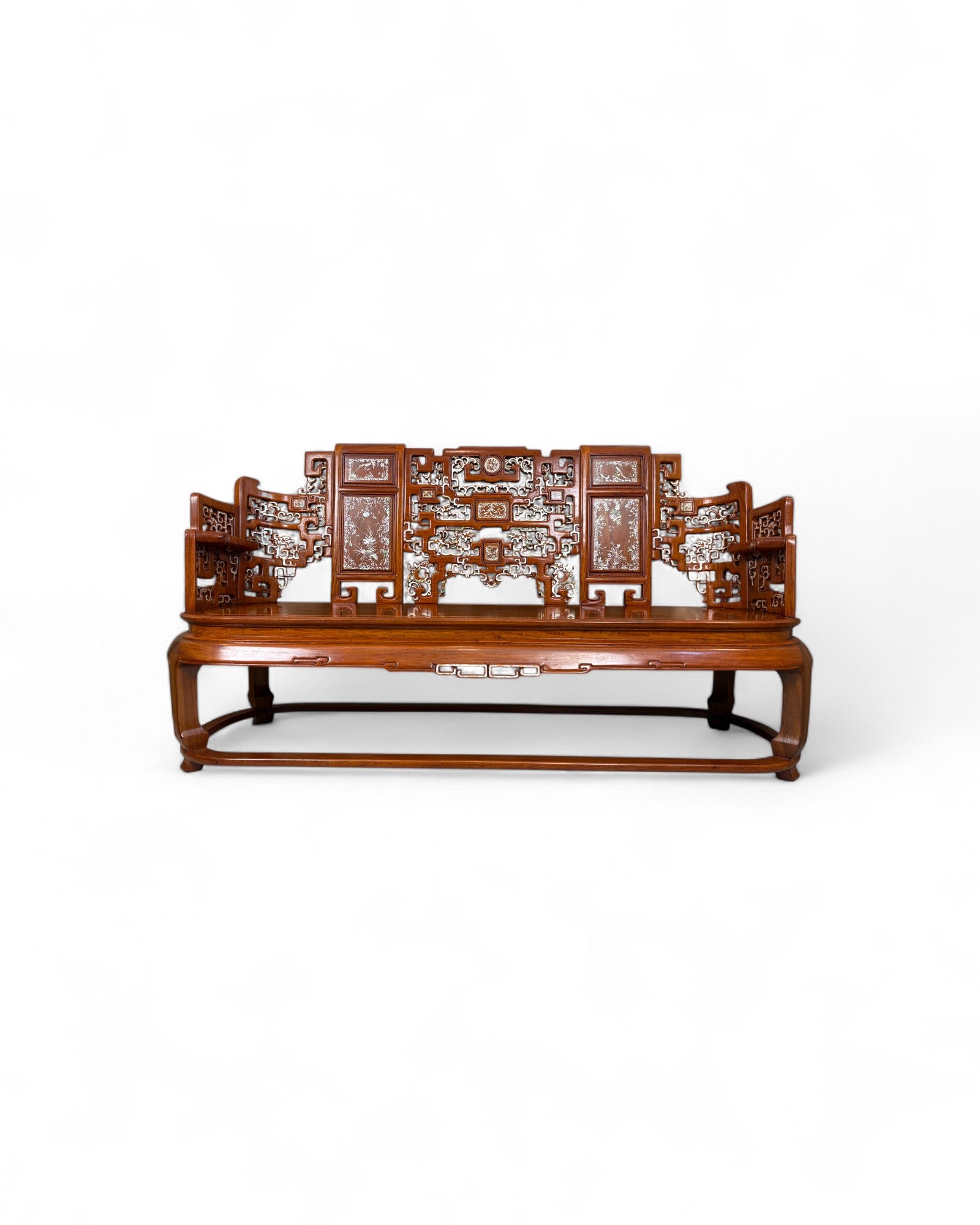 Traditional Chinese Grand Ming Living Room Bench Sofa - Reproduction
