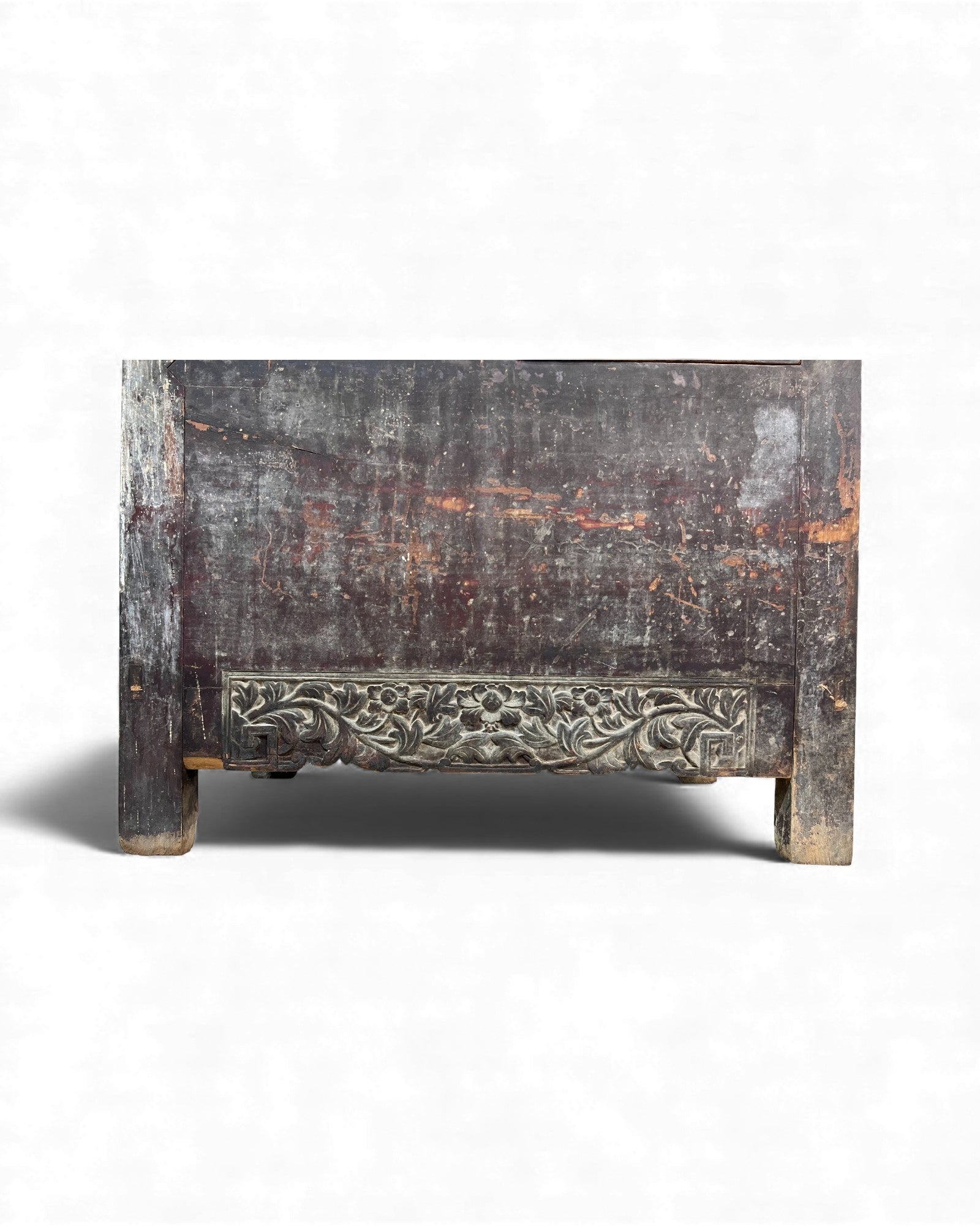 Chinese Distressed Black Floral Base Chinese Cabinet - Surround Living - 21