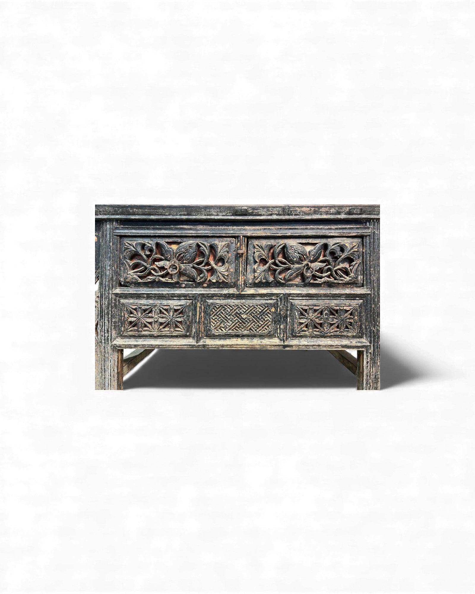 Shanxi Distressed Accented Wooden Sideboard - Surround Living - 10