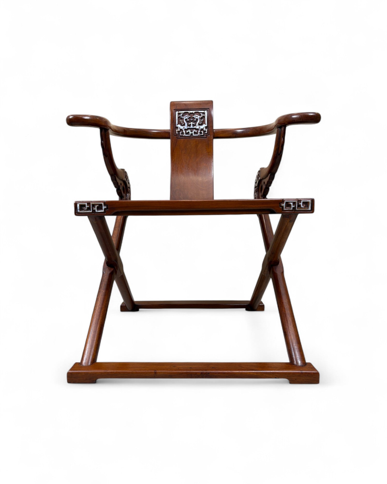 Chinese Reproduction Ming-style folding Horseshoe-back Armchair