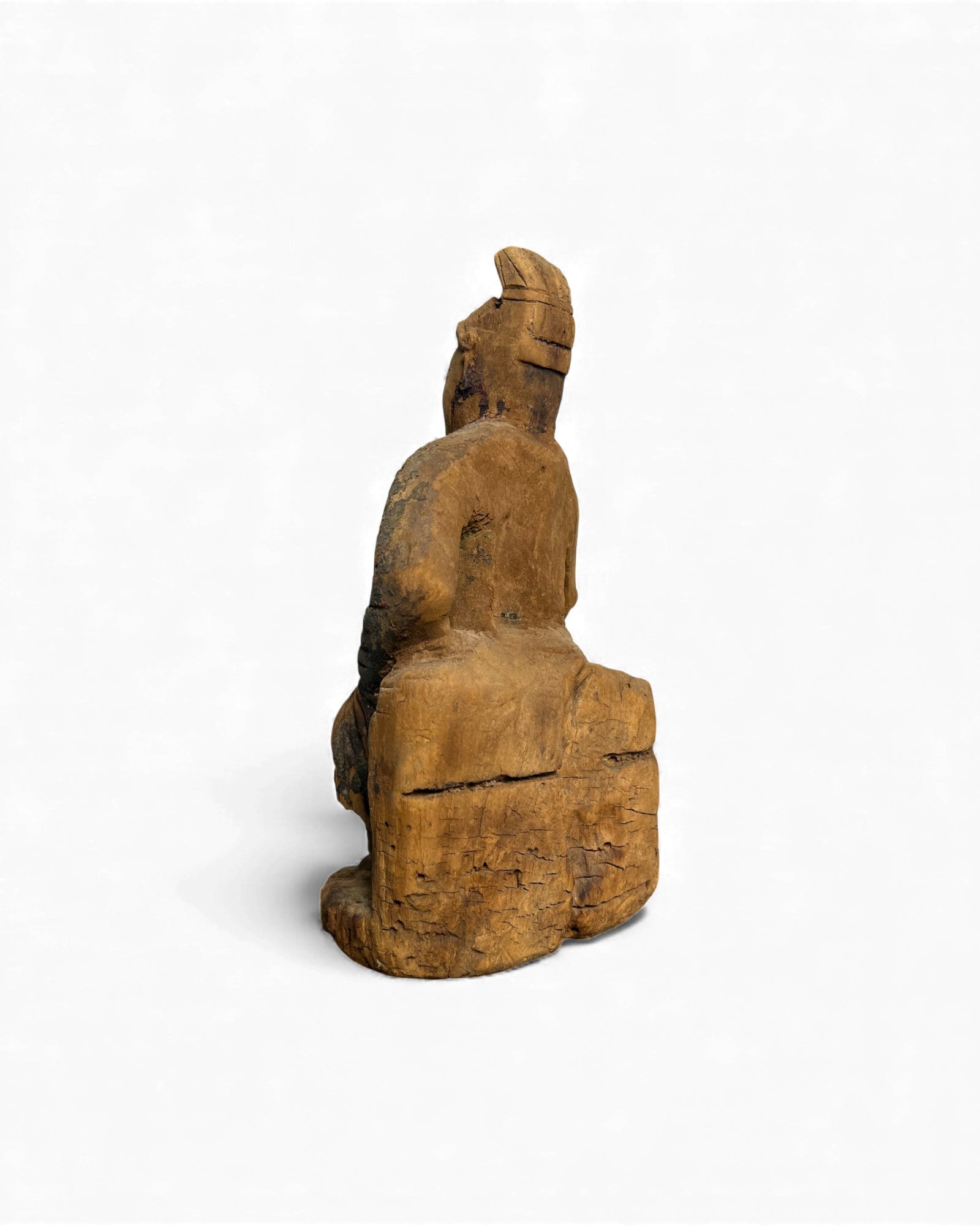 Shanxi Carved Wooden Taoist Deity Figure - Surround Living - 4