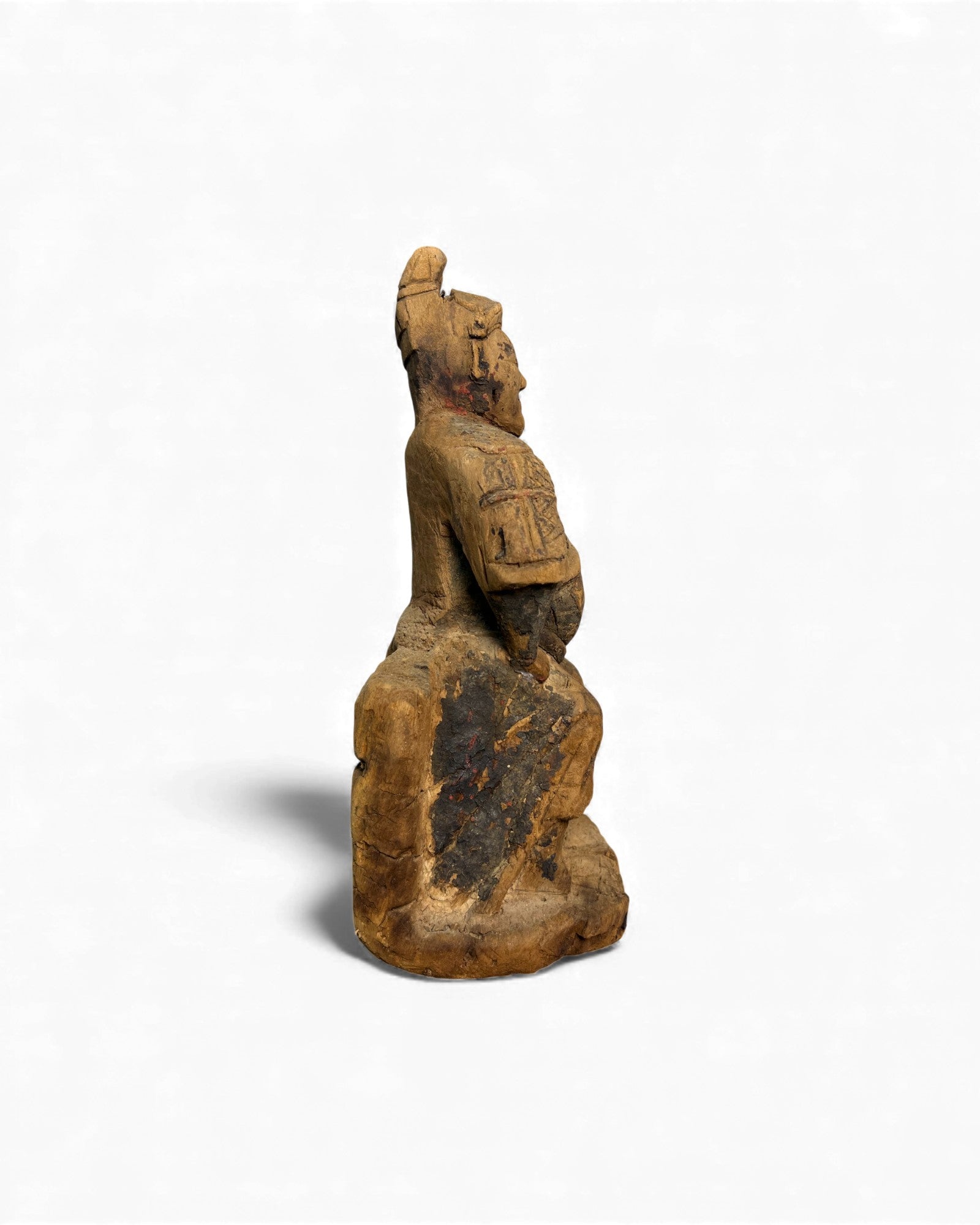Shanxi Carved Wooden Taoist Deity Figure - Surround Living - 7