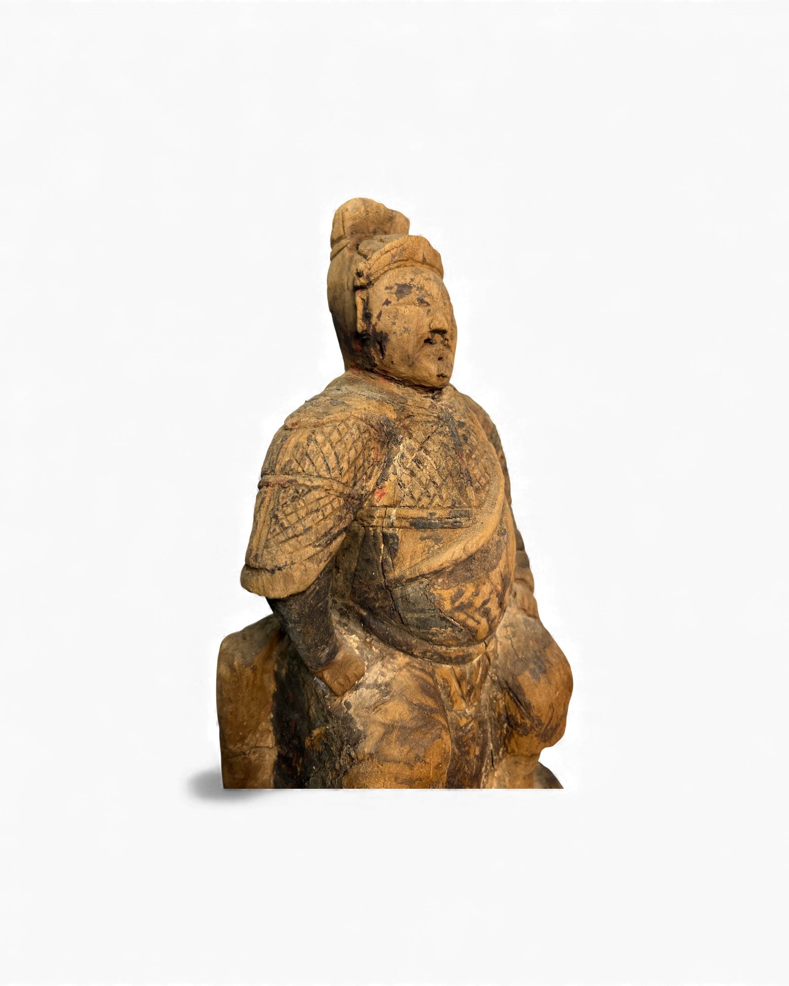 Shanxi Carved Wooden Taoist Deity Figure - Surround Living - 9