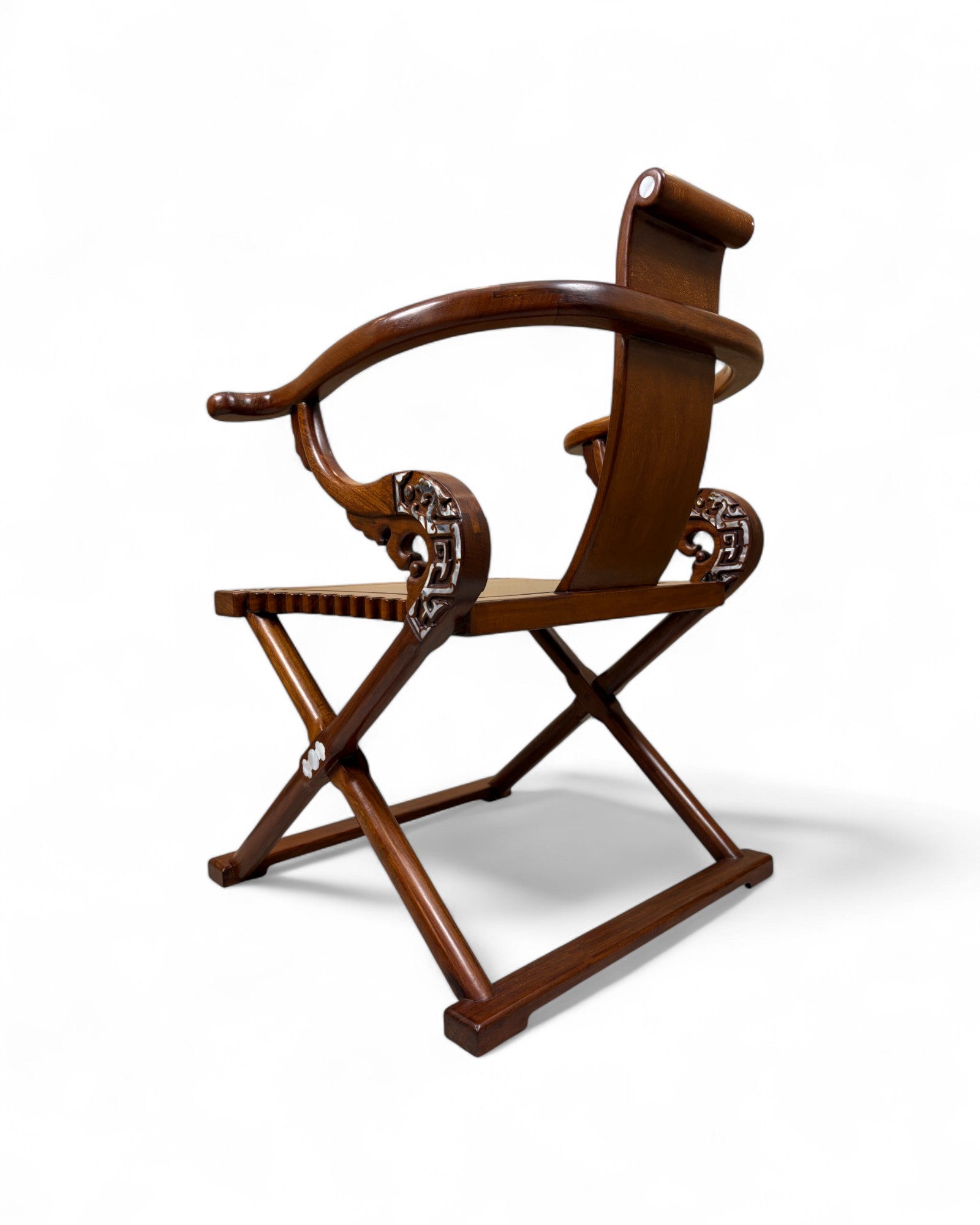 Chinese Reproduction Ming-style folding Horseshoe-back Armchair