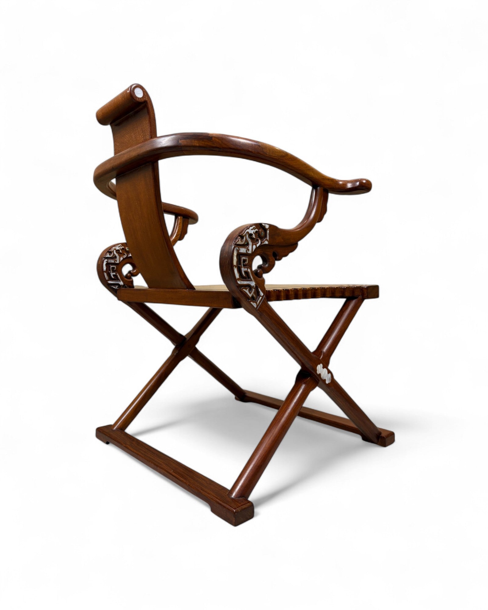 Chinese Reproduction Ming-style folding Horseshoe-back Armchair