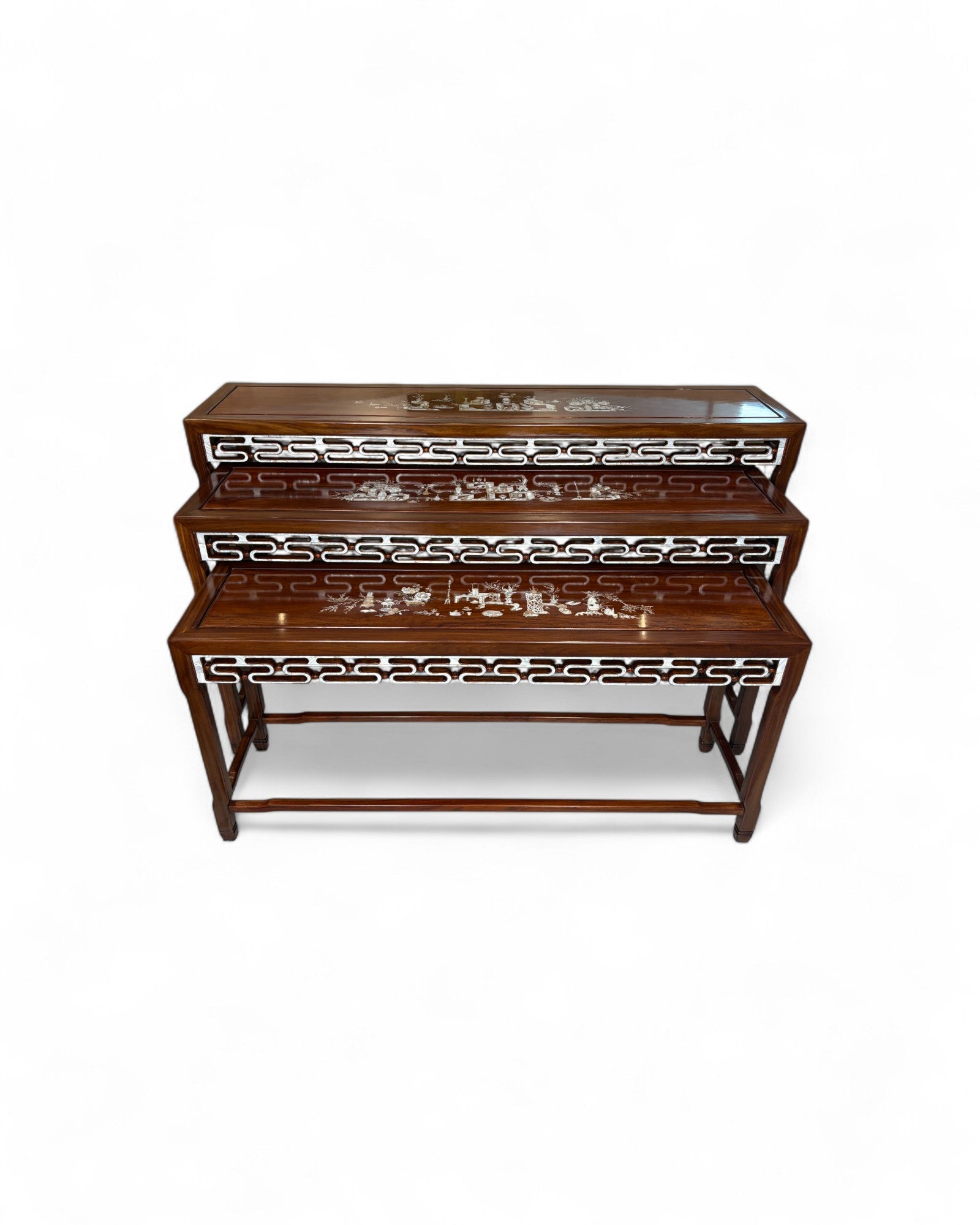 Ming-Style Nesting Console Tables - Set of 3