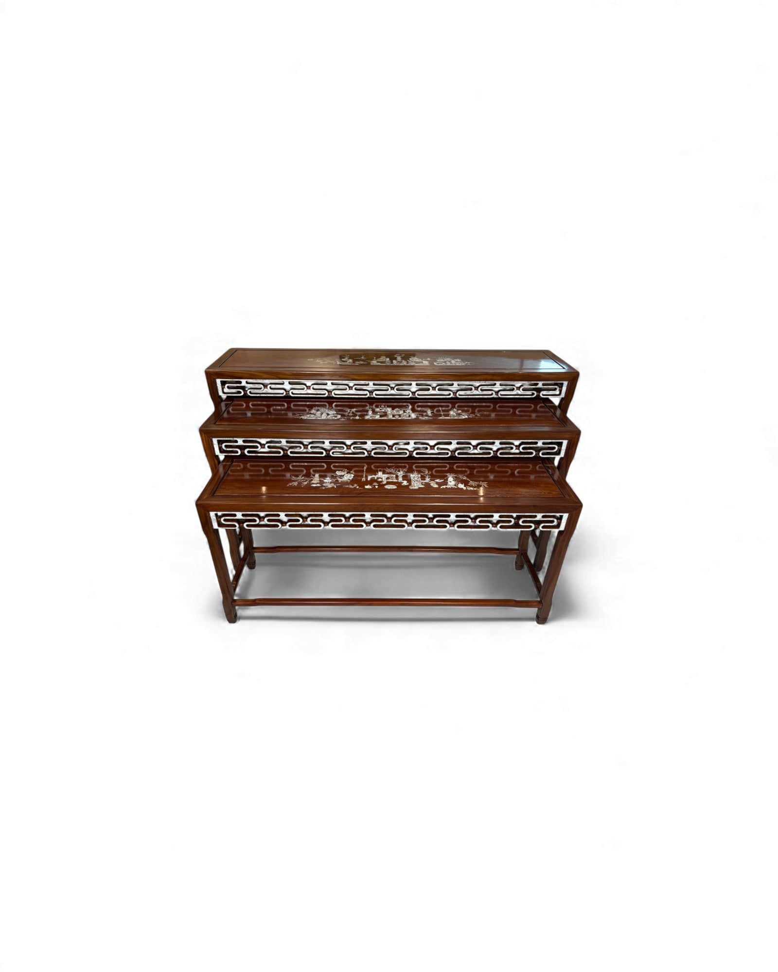 Ming-Style Nesting Console Tables - Set of 3