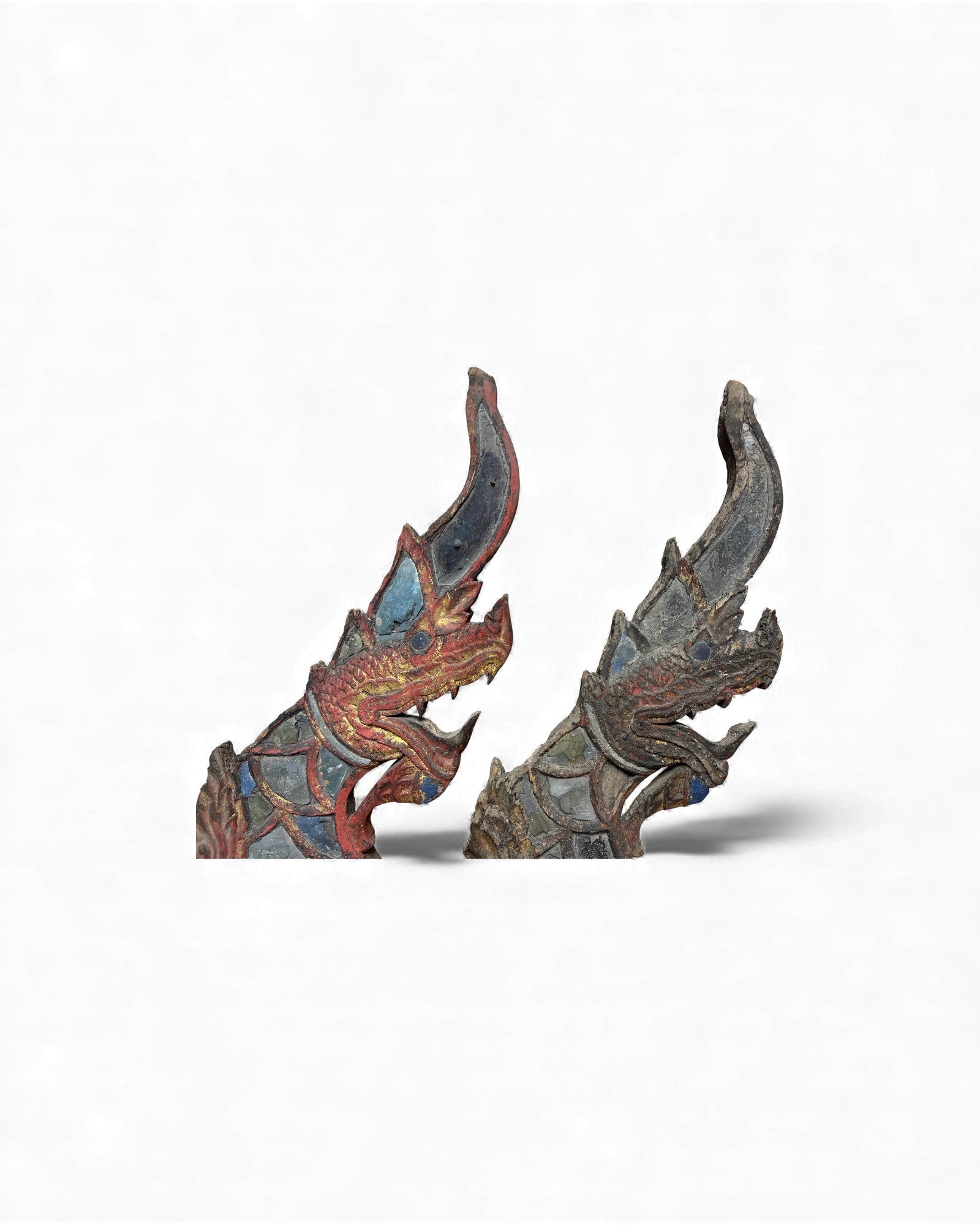 Thai Naga Architectural Finial - Set of 2 - Surround Living - 22