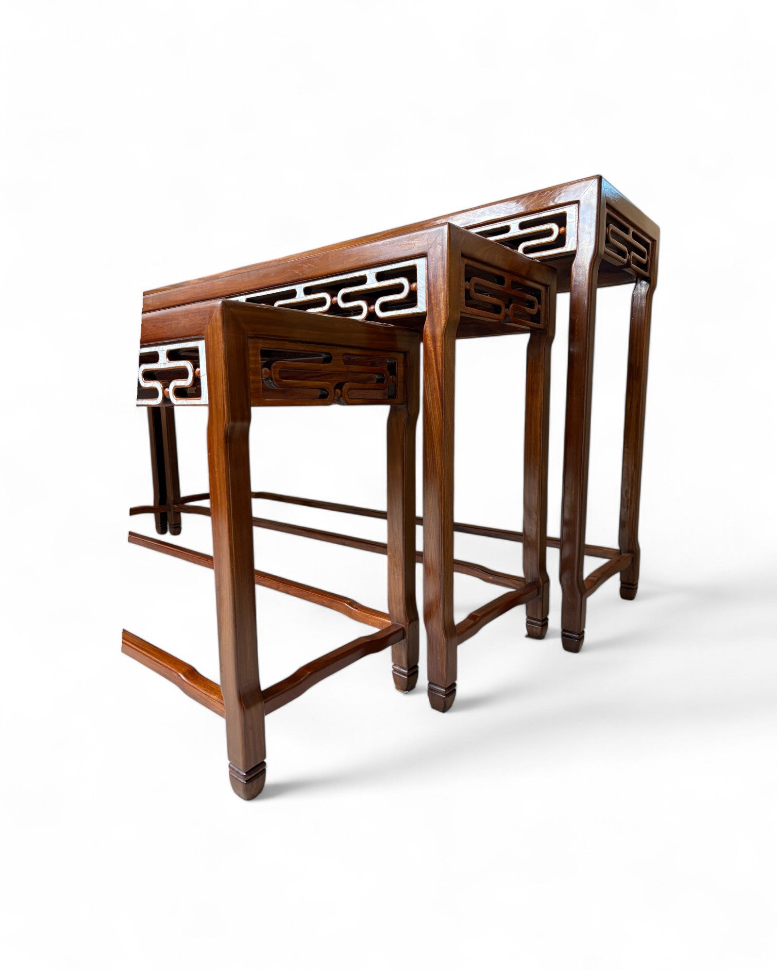 Ming-Style Nesting Console Tables - Set of 3