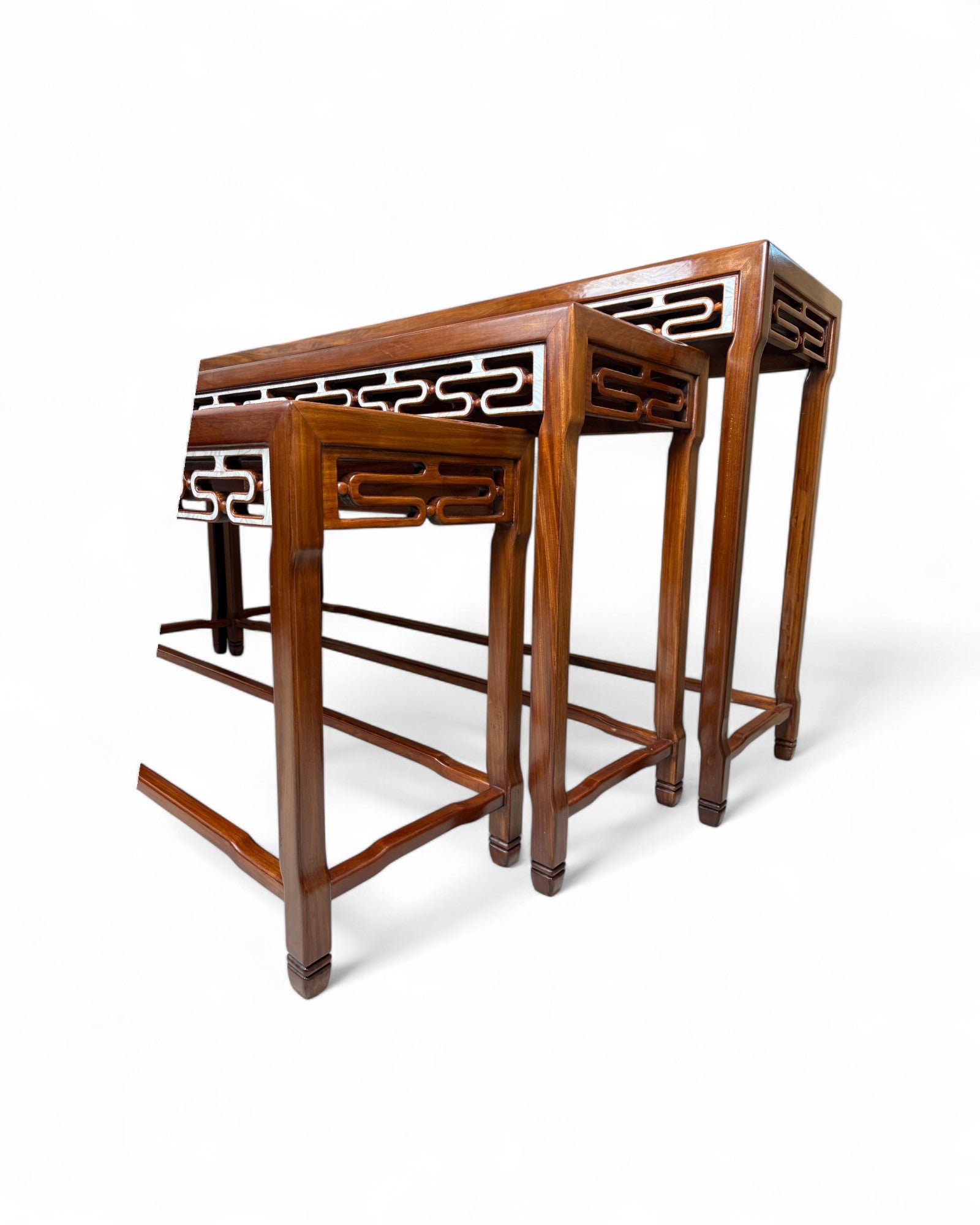 Ming-Style Nesting Console Tables - Set of 3
