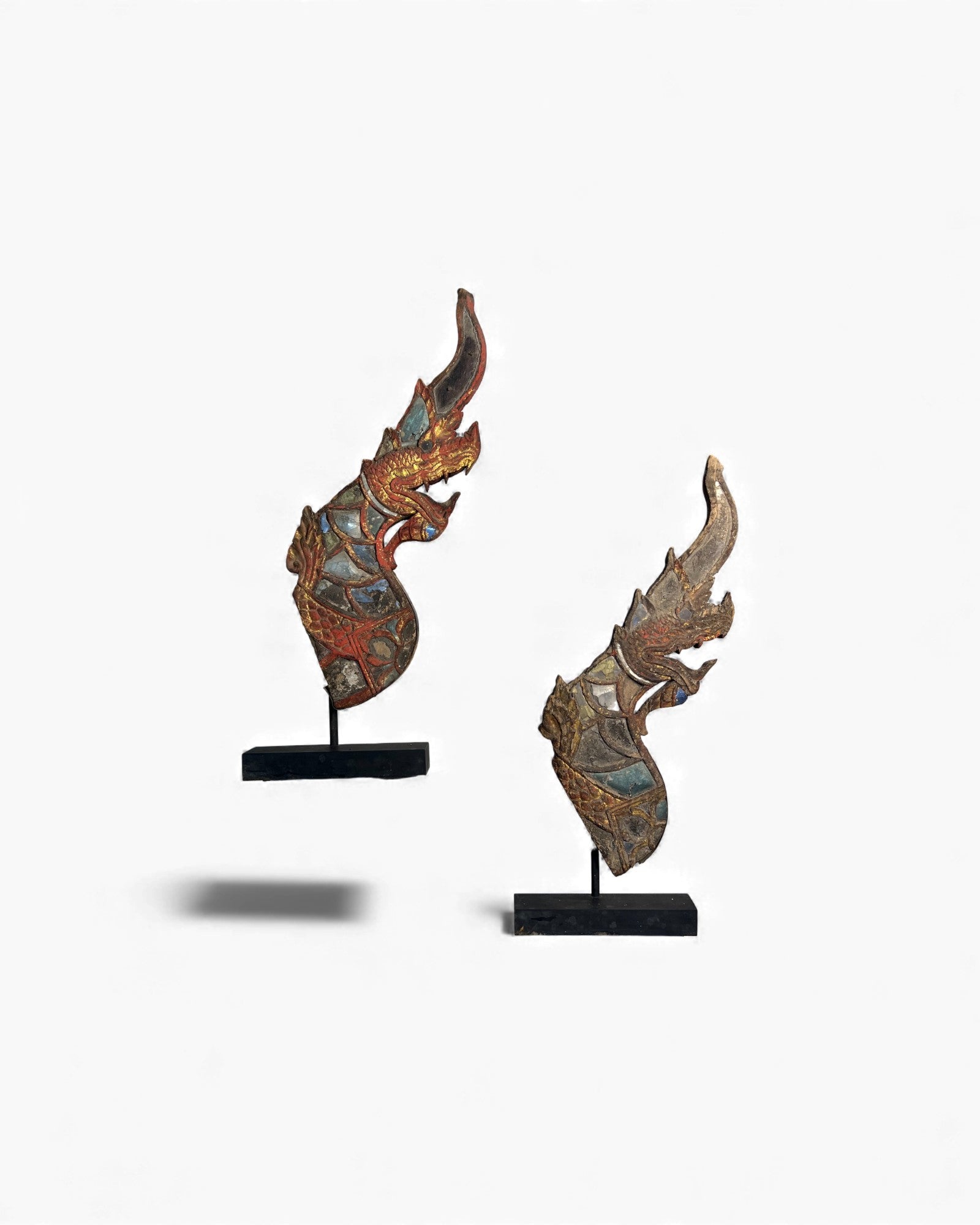 Thai Naga Architectural Finial - Set of 2 - Surround Living - 23