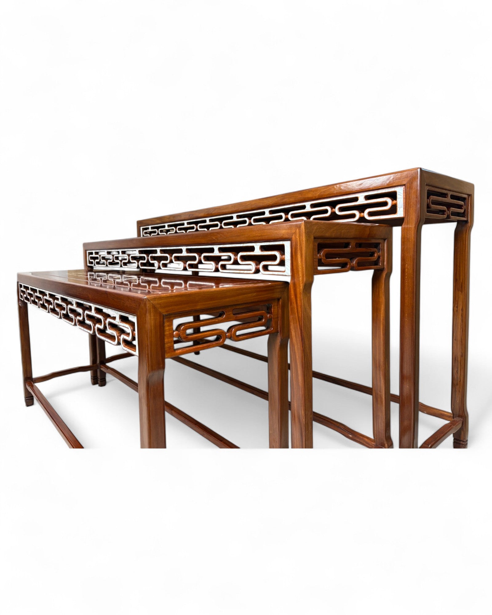 Ming-Style Nesting Console Tables - Set of 3
