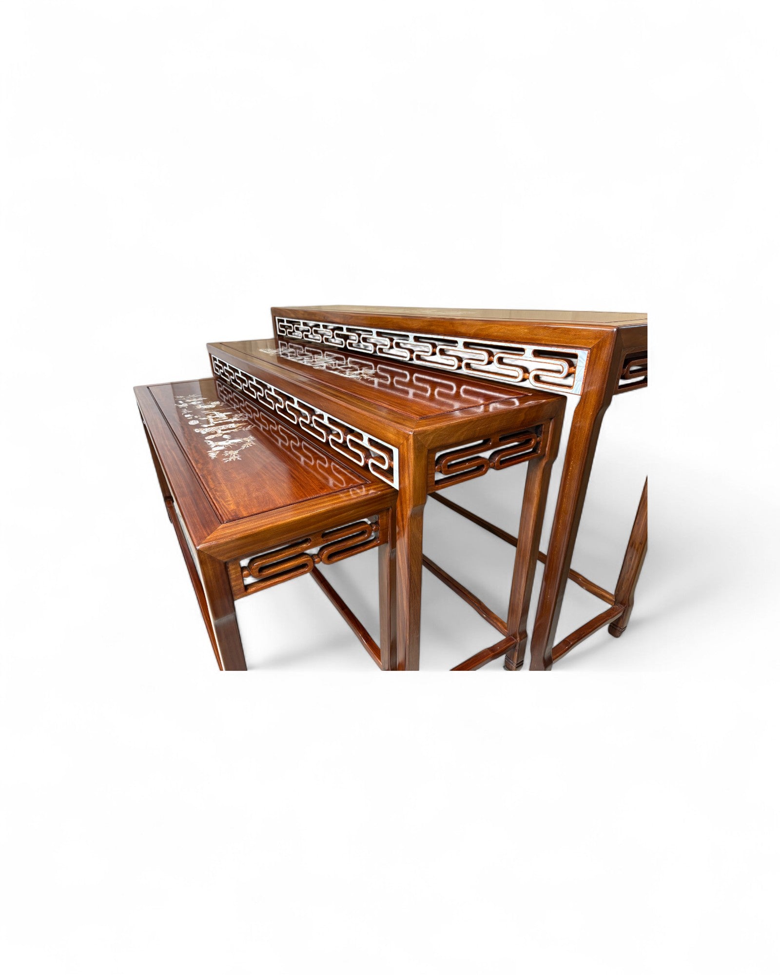 Ming-Style Nesting Console Tables - Set of 3
