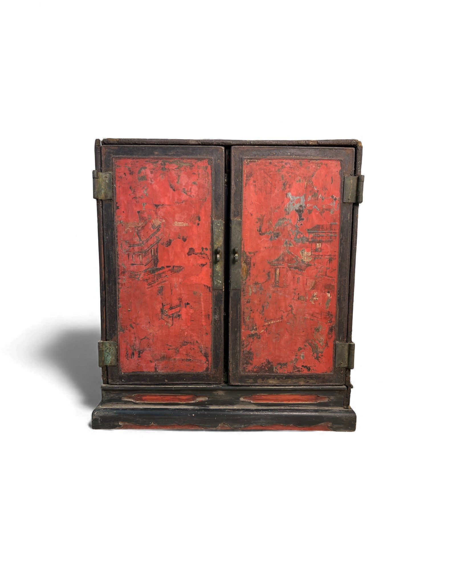 Small Chinese Red - Lacquer Travel Cabinet - Surround Living - 4
