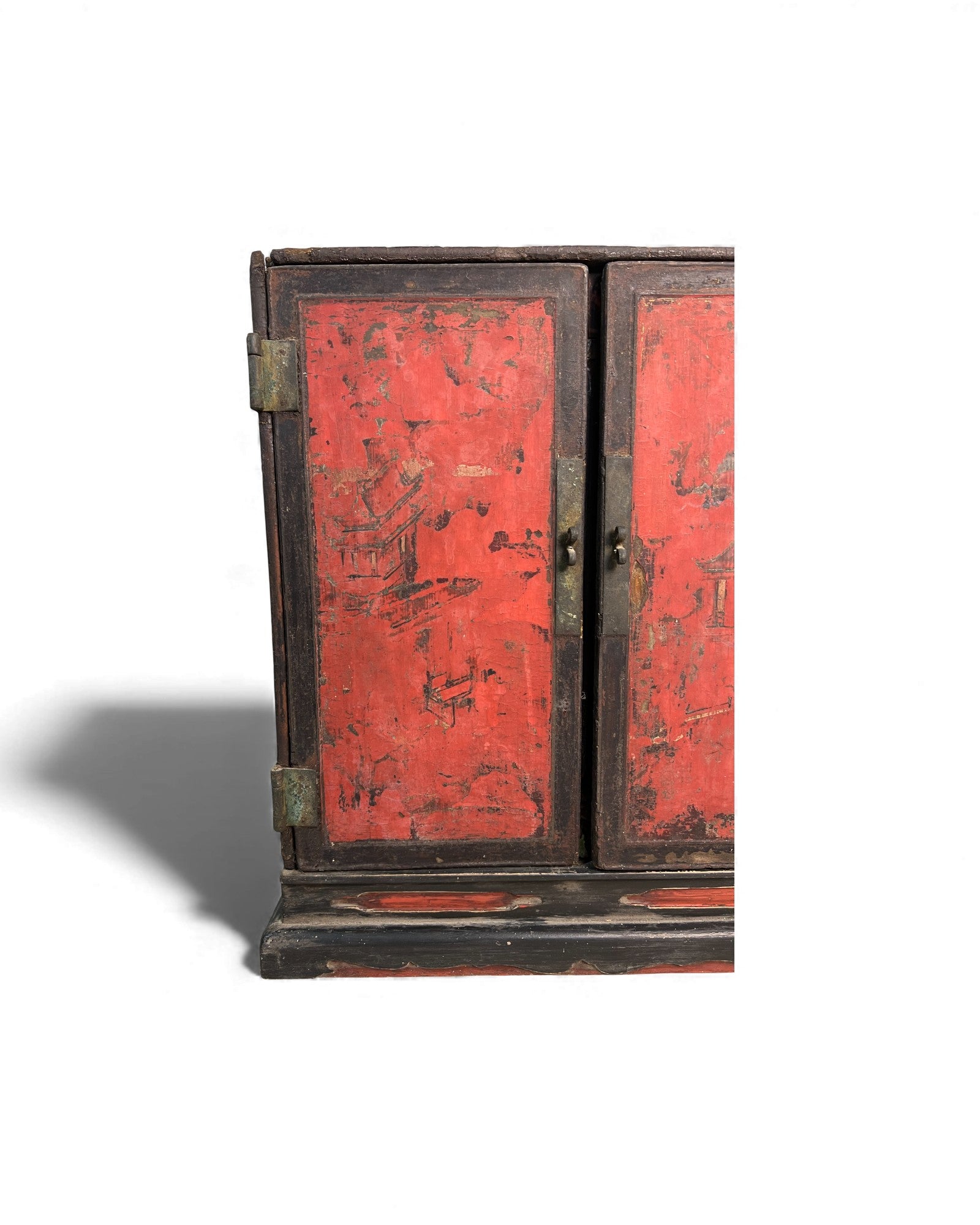 Small Chinese Red - Lacquer Travel Cabinet - Surround Living - 6