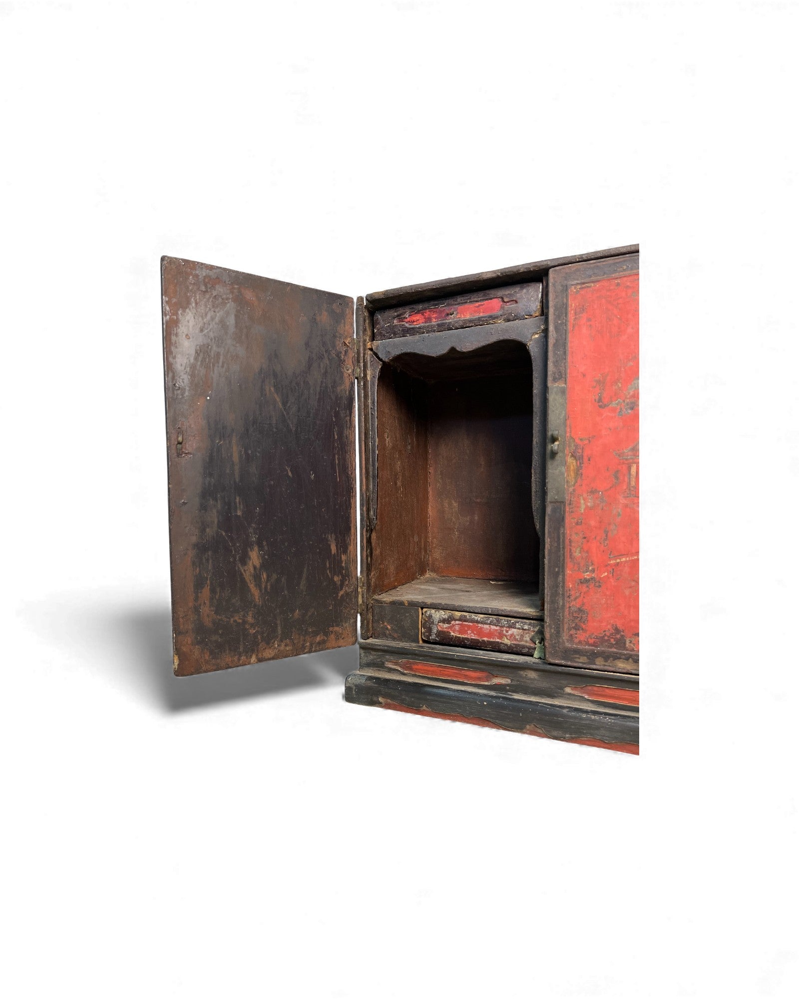 Small Chinese Red - Lacquer Travel Cabinet - Surround Living - 36